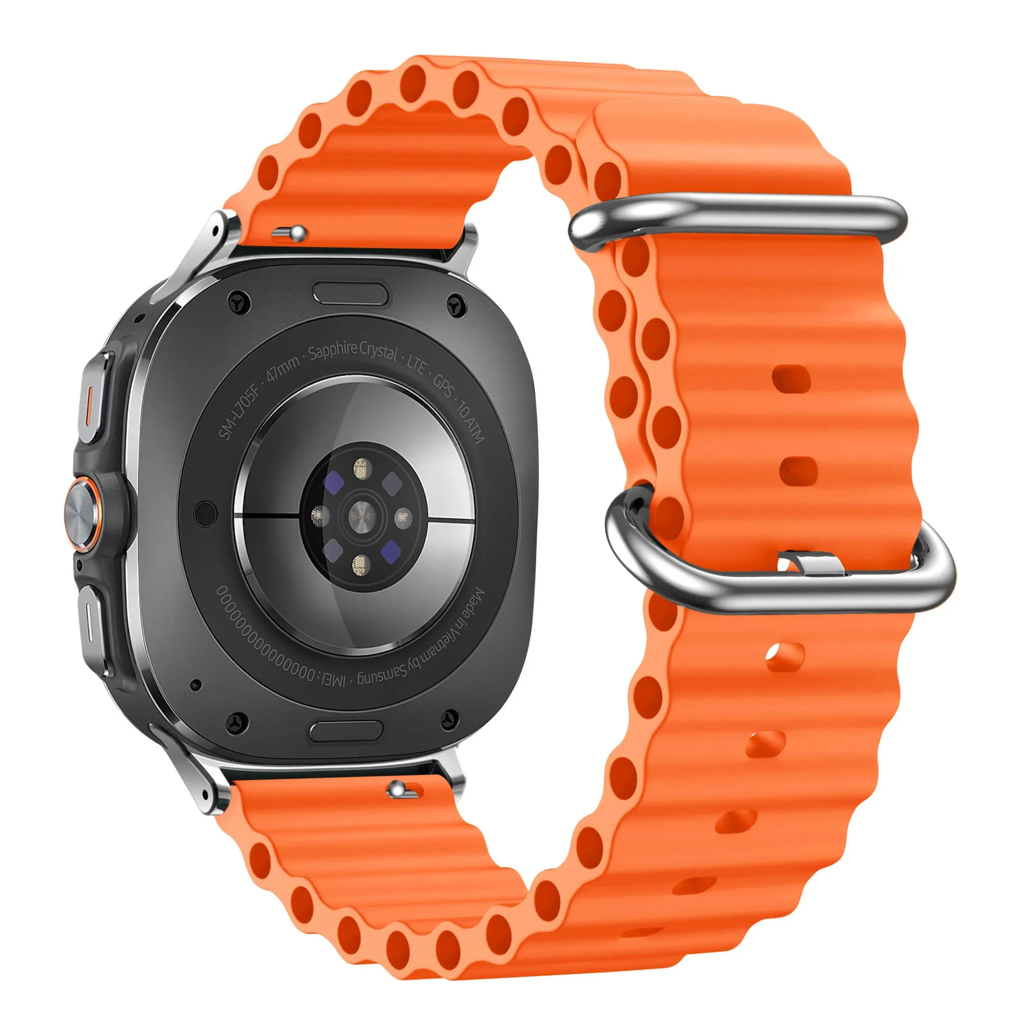 Trendy 2025 Bandz Samsung Galaxy Watch Ultra Ocean Strap 'Classic' (Orange)  Today Only!