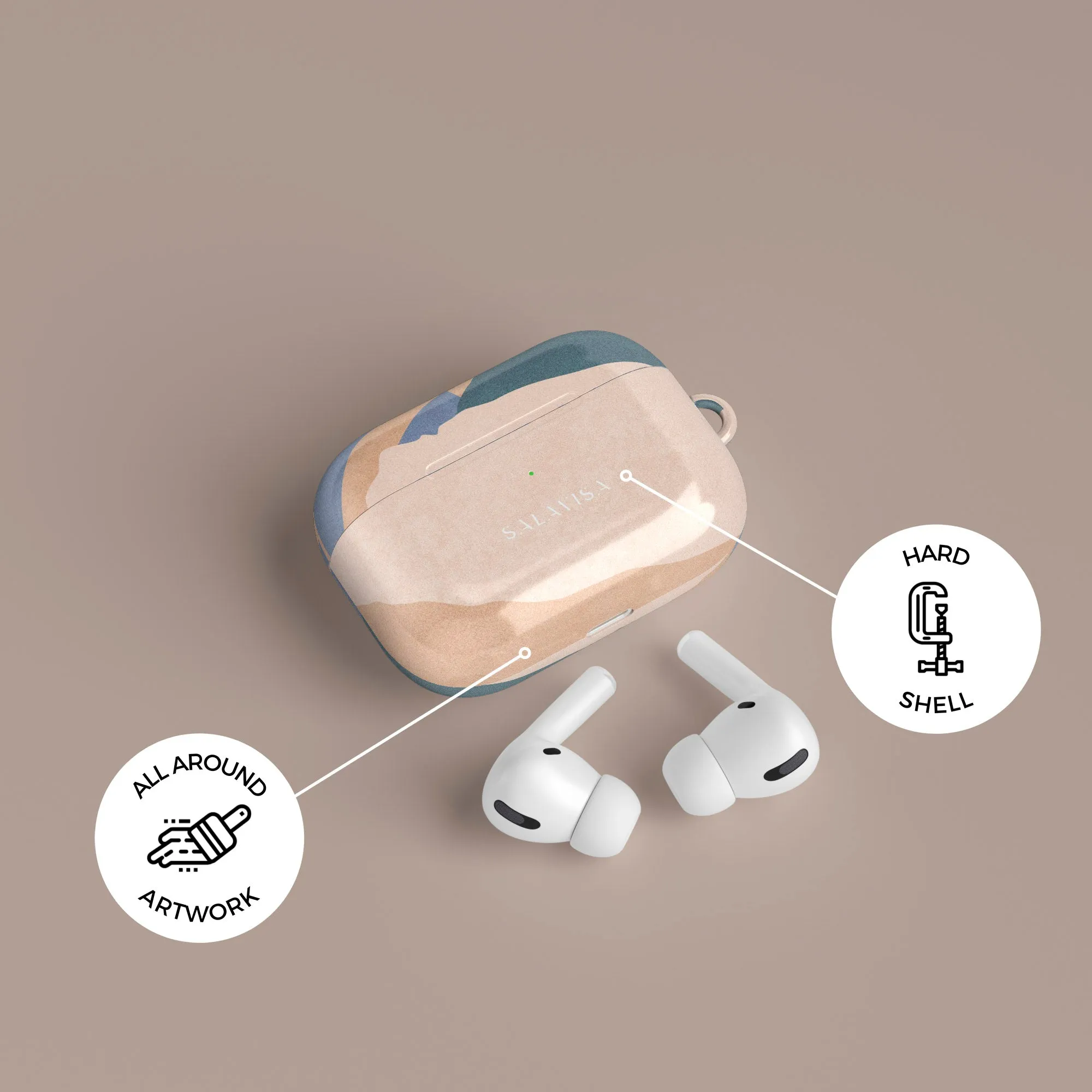 Trendy 2025 Beige Blissful AirPods Case  Going Fast!