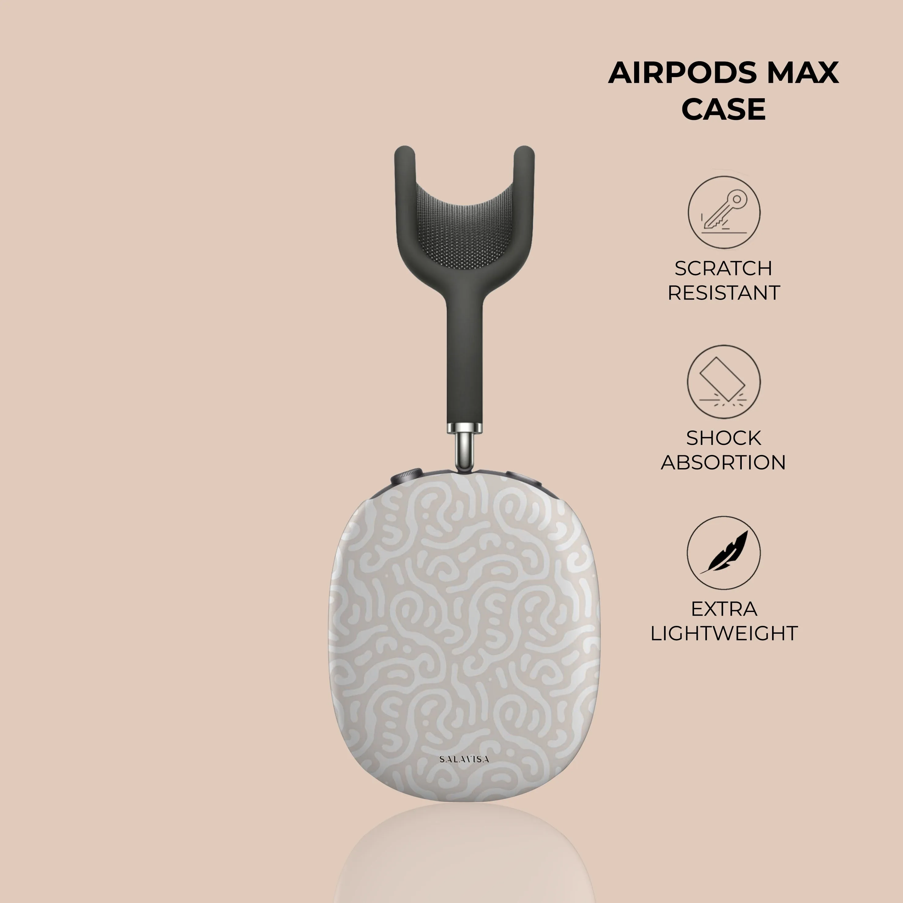 Trendy 2025 Beige Curl AirPods Max Case  Ends Soon!