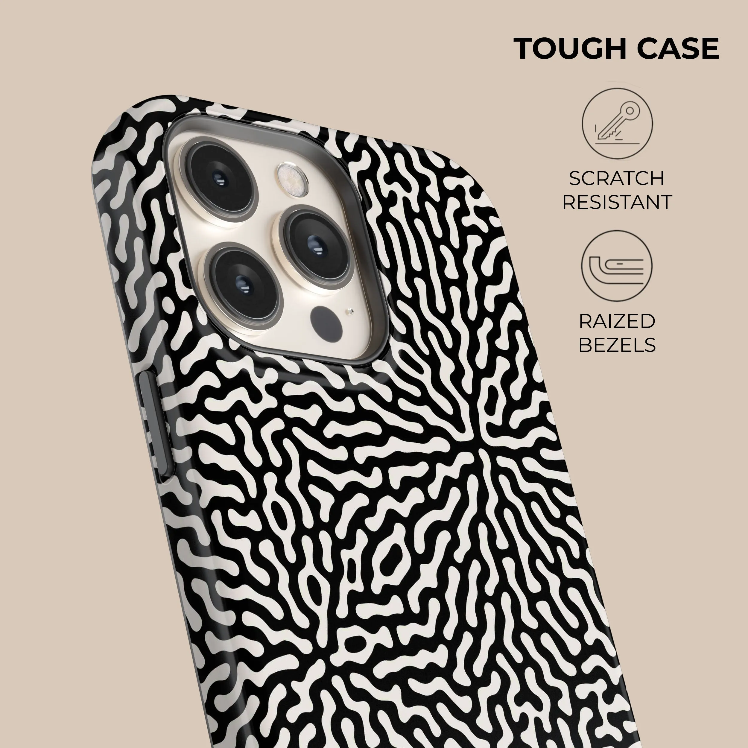 Trendy 2025 Black & White Tweed Phone Case  Ends Soon!