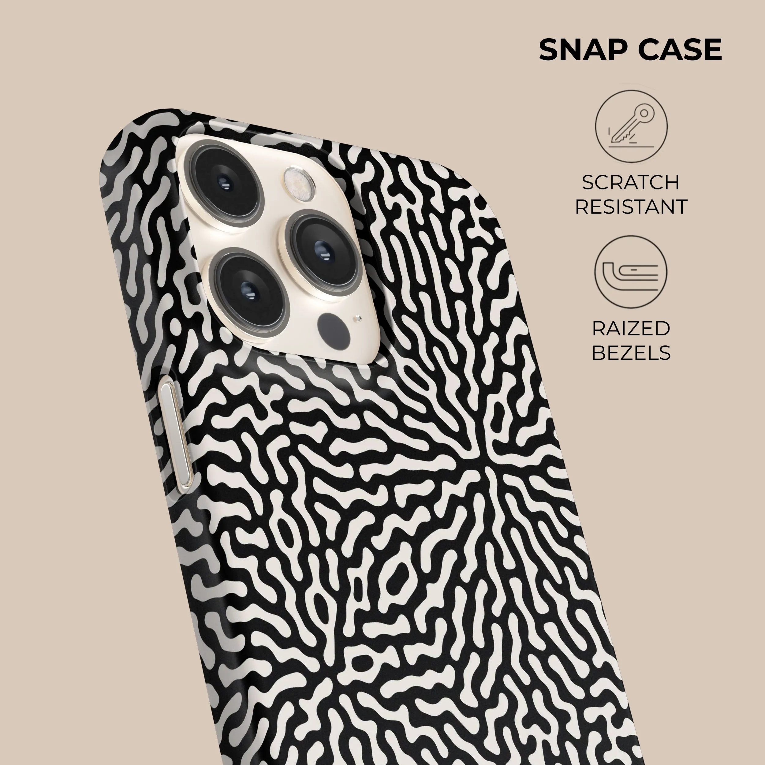Trendy 2025 Black & White Tweed Phone Case  Ends Soon!