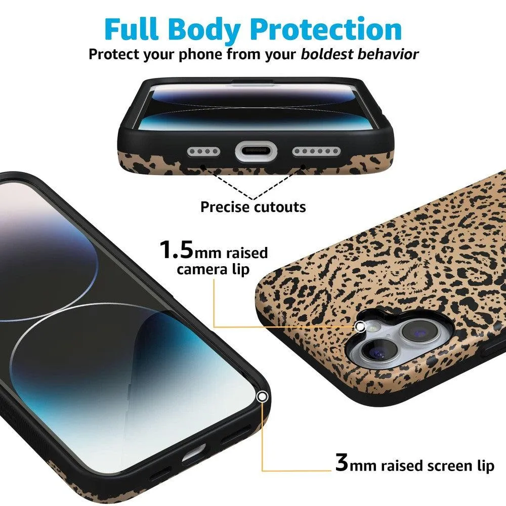 Trendy 2025 Born to Be Wild | Jaguar Print Case  Last Chance!