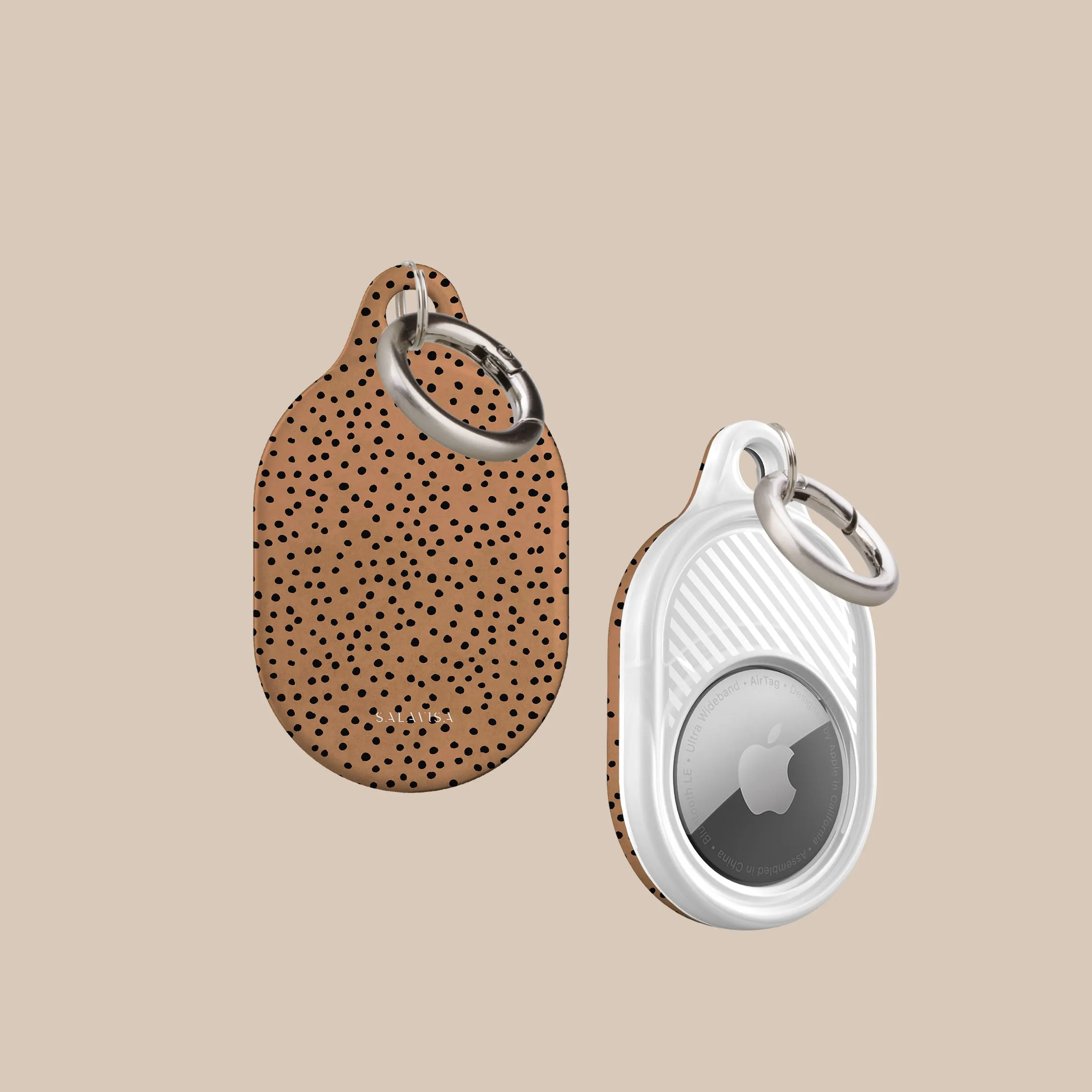 Trendy 2025 Burnt Orange Polka Dots AirTag Holder  Limited Availability!