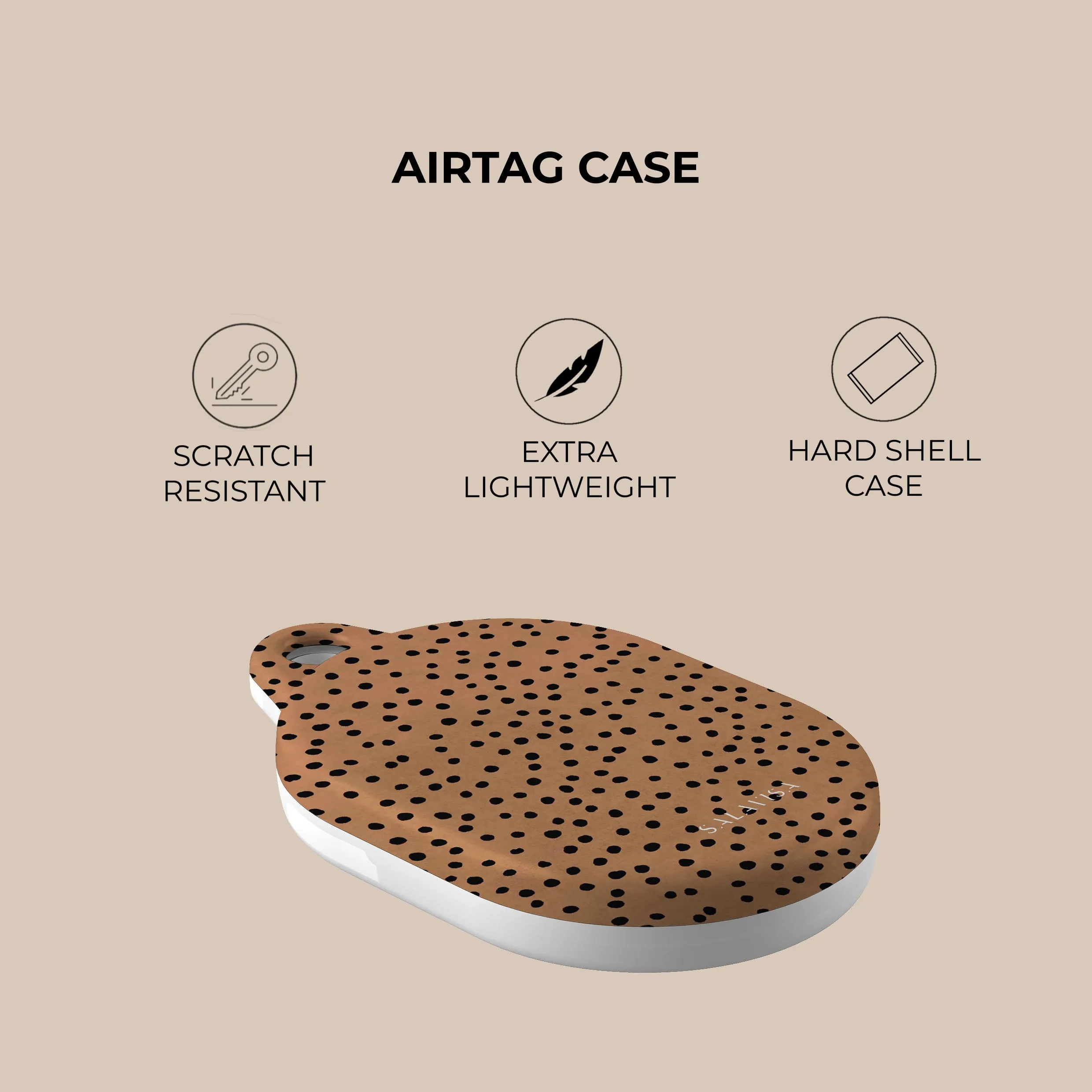 Trendy 2025 Burnt Orange Polka Dots AirTag Holder  Limited Availability!