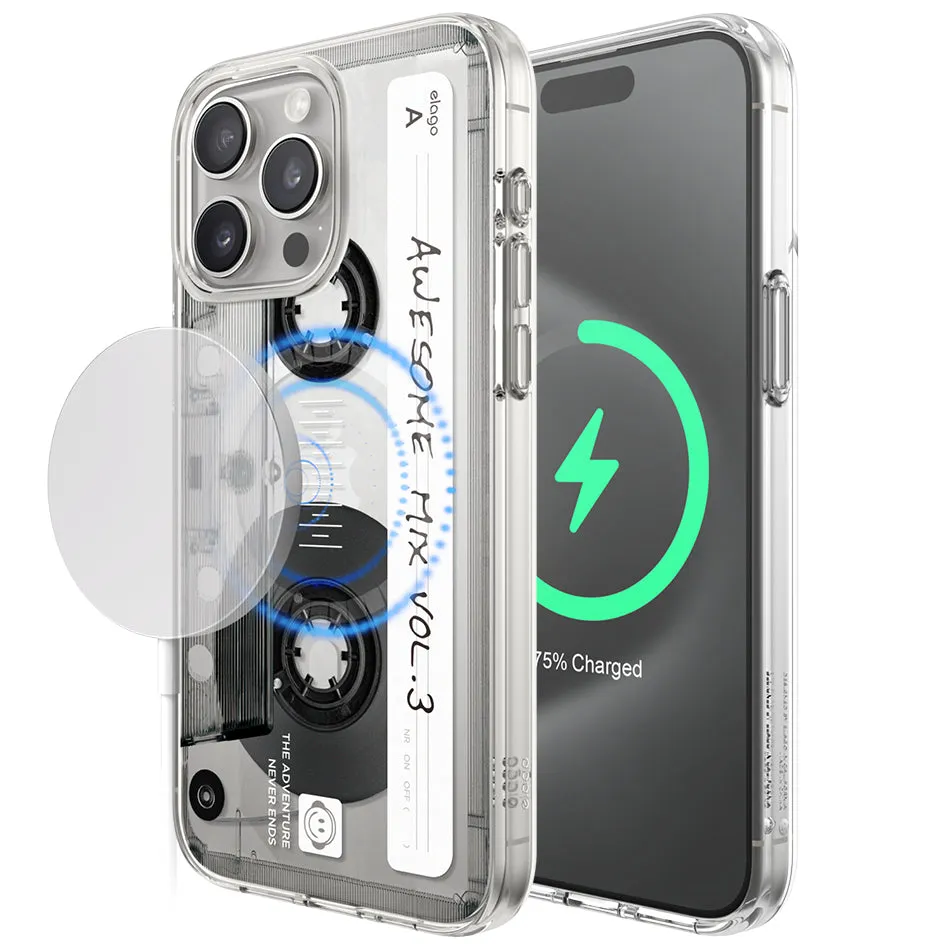 Trendy 2025 Cassette Tape 2 Monthly elago MagSafe Hybrid Case  Stylish & Comfortable