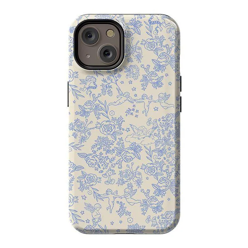 Trendy 2025 Cupid's Canvas | Periwinkle Floral Case  Last Chance!