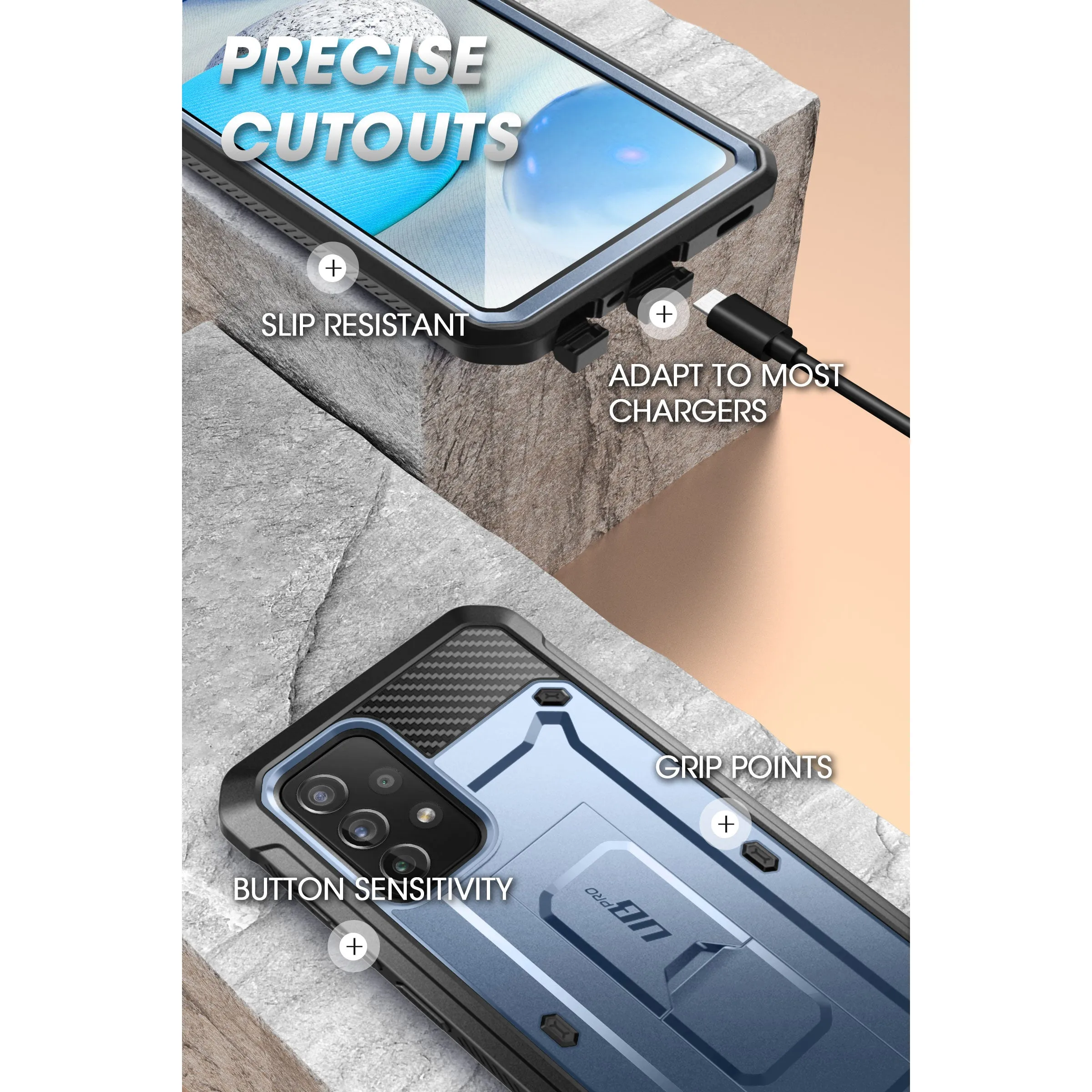 Trendy 2025 Galaxy A53 Unicorn Beetle PRO Rugged Holster Case-Metallic Blue  Today Only!