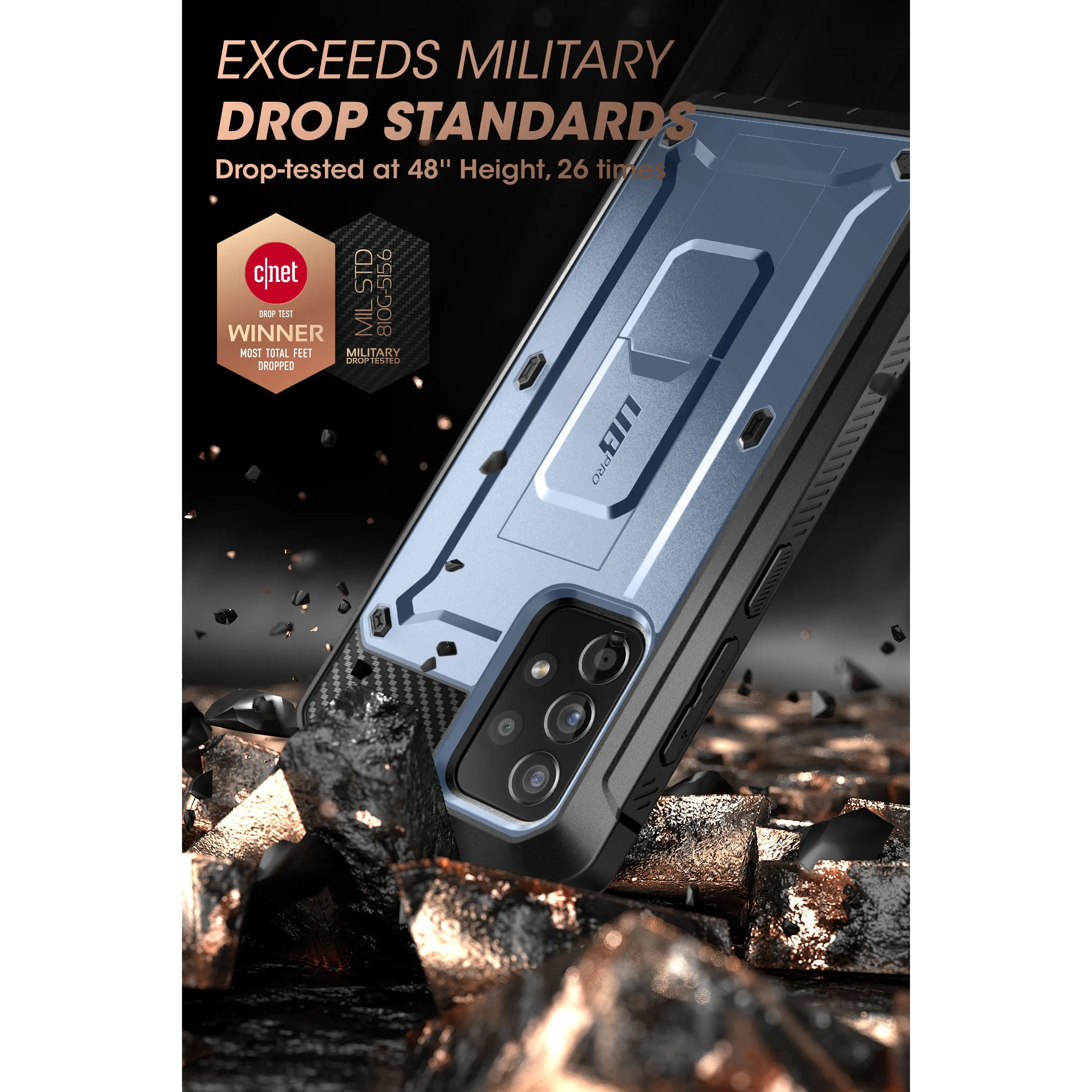 Trendy 2025 Galaxy A53 Unicorn Beetle PRO Rugged Holster Case-Metallic Blue  Today Only!