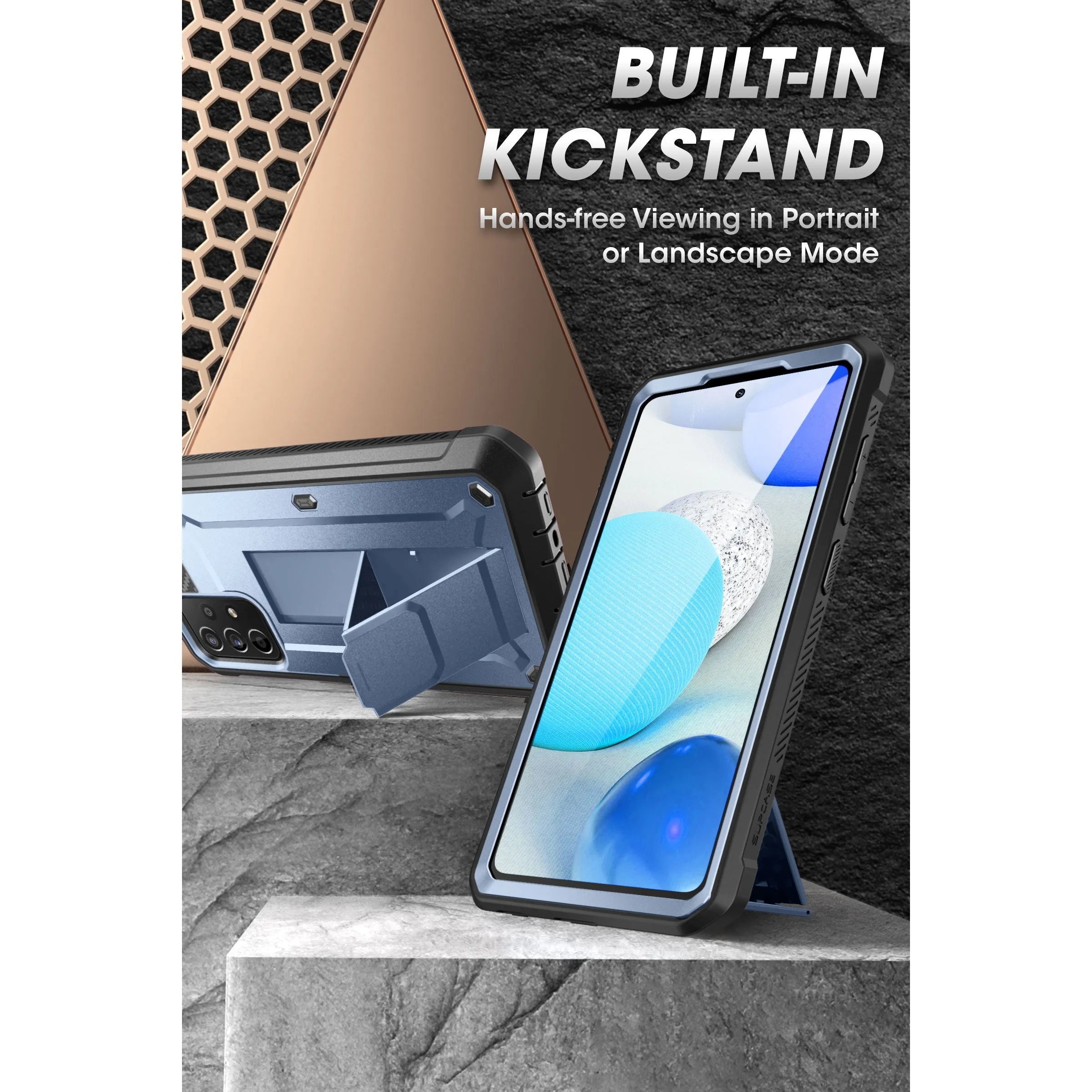 Trendy 2025 Galaxy A53 Unicorn Beetle PRO Rugged Holster Case-Metallic Blue  Today Only!