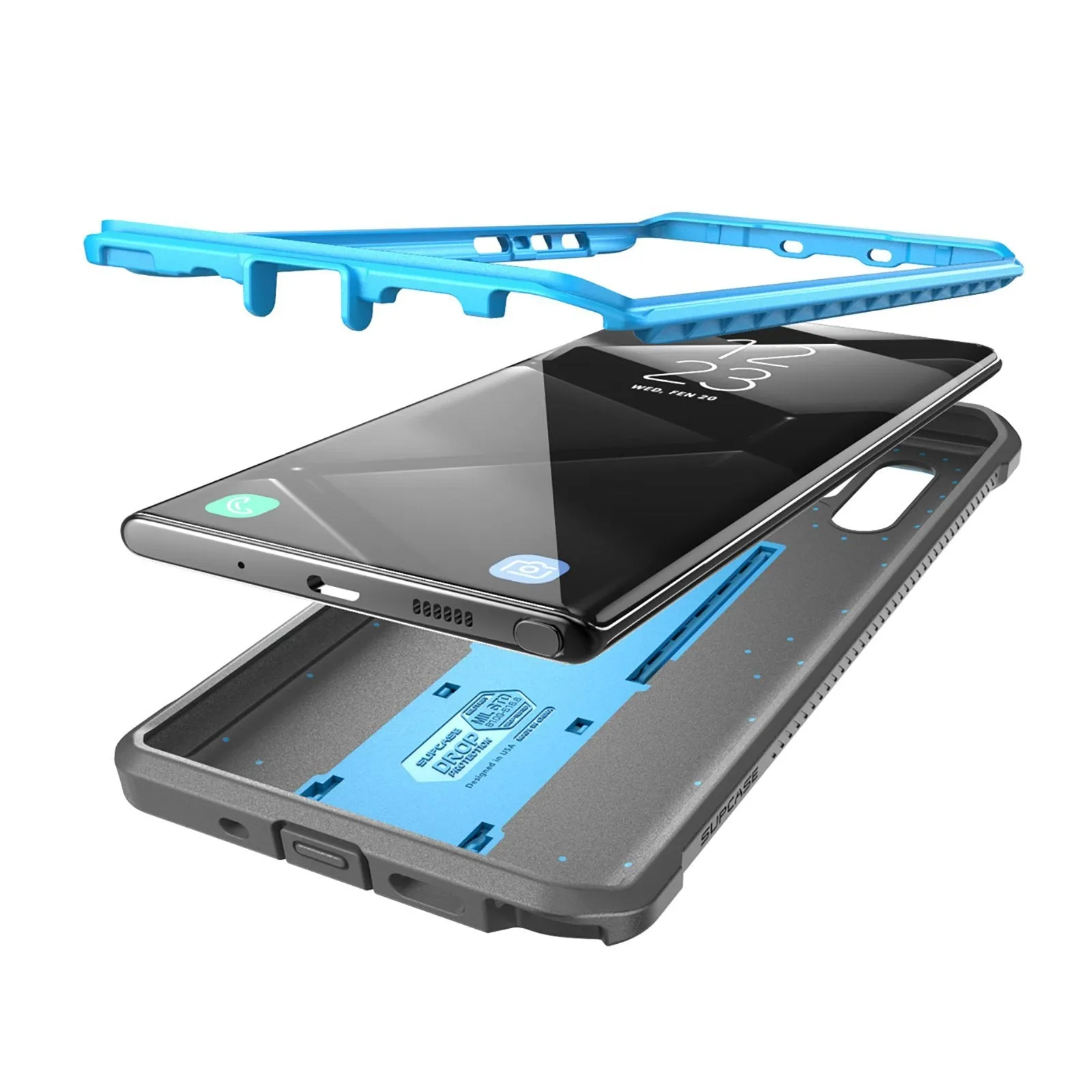 Trendy 2025 Galaxy Note10 Plus / Note10 Plus 5G Unicorn Beetle Pro Full-Body Rugged Case-Blue  Ends Soon!