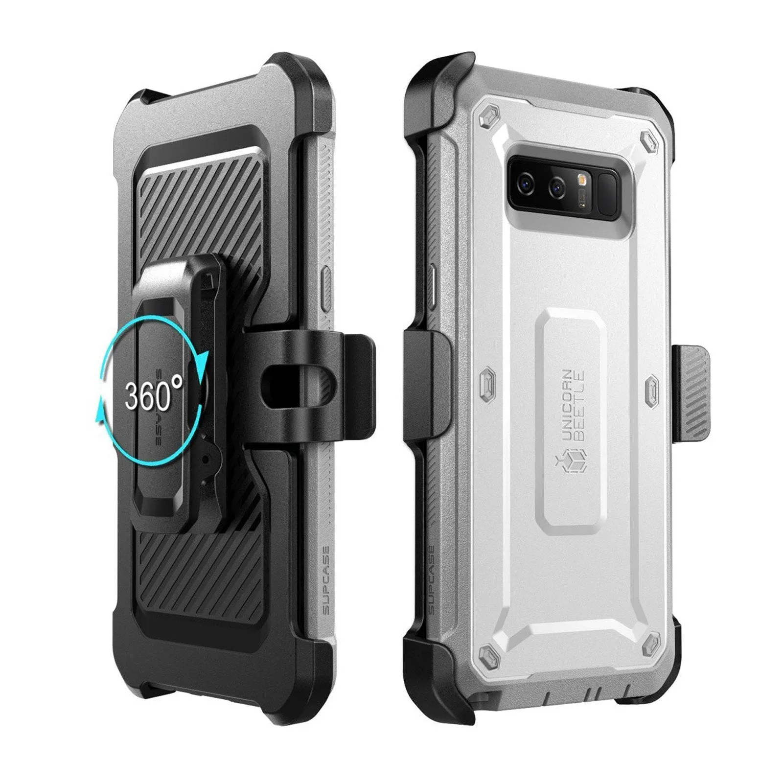 Trendy 2025 Galaxy Note8 Unicorn Beetle Pro Full Body Rugged Holster Case-White  Almost Sold Out!