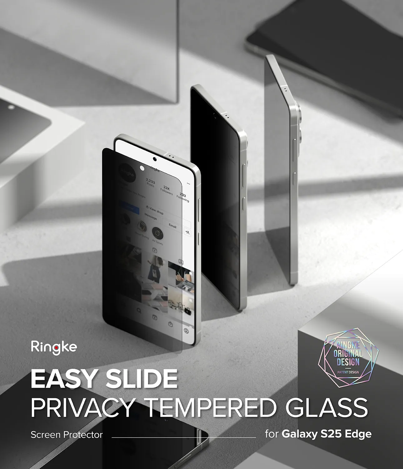 Trendy 2025 Galaxy S25 Edge Screen Protector | Easy Slide Privacy Tempered Glass  Last Few Pieces!