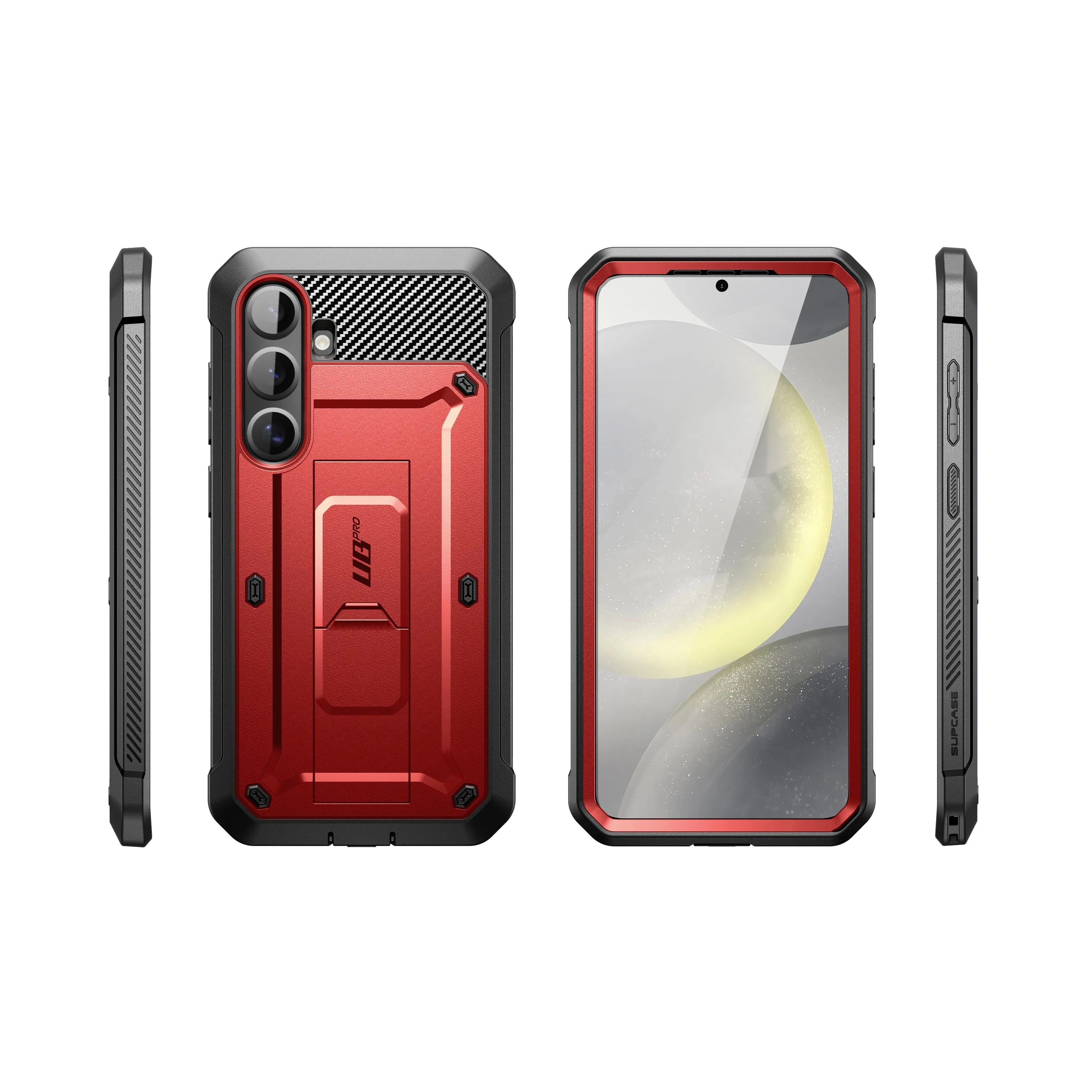 Trendy 2025 Galaxy S25 Plus Unicorn Beetle PRO Rugged Case-Metallic Red  Limited Stock!