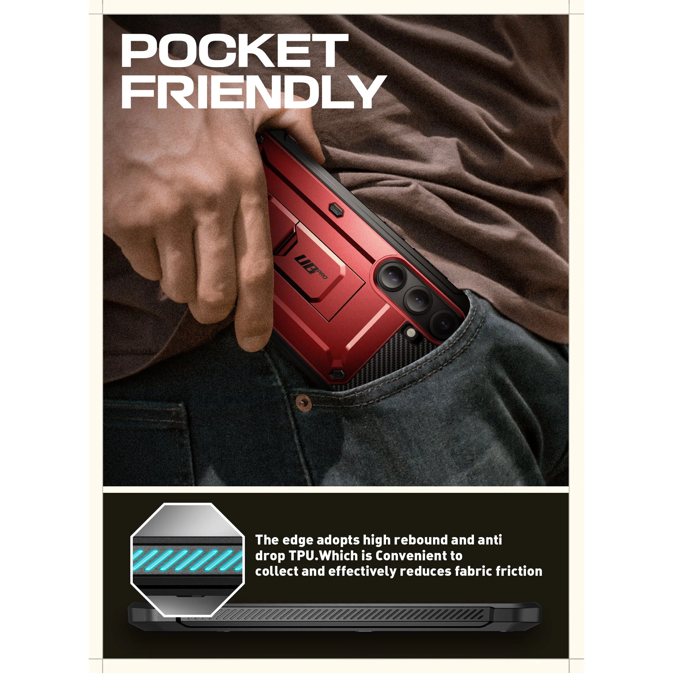 Trendy 2025 Galaxy S25 Plus Unicorn Beetle PRO Rugged Case-Metallic Red  Limited Stock!