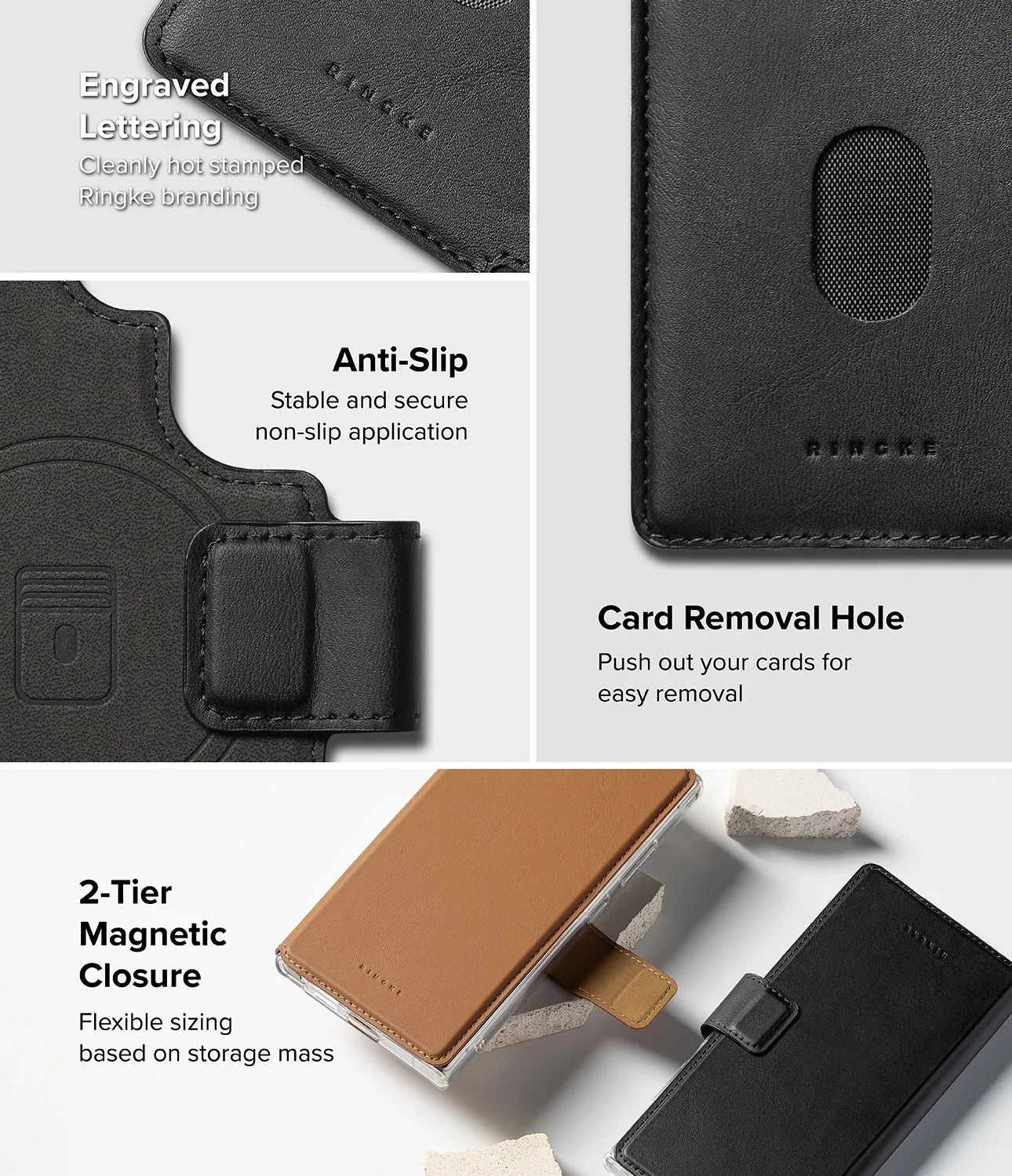 Trendy 2025 Galaxy S25 Ultra Case Combo | Folio Grip Wallet Magnetic   Fusion Magnetic  Stylish & Comfortable