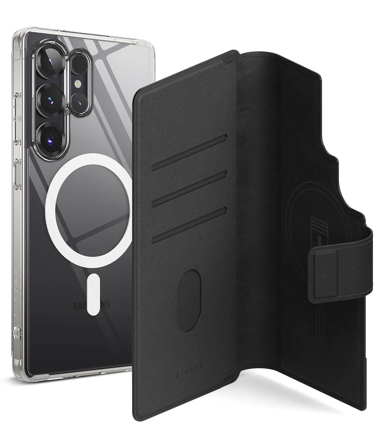 Trendy 2025 Galaxy S25 Ultra Case Combo | Folio Grip Wallet Magnetic   Fusion Magnetic  Stylish & Comfortable