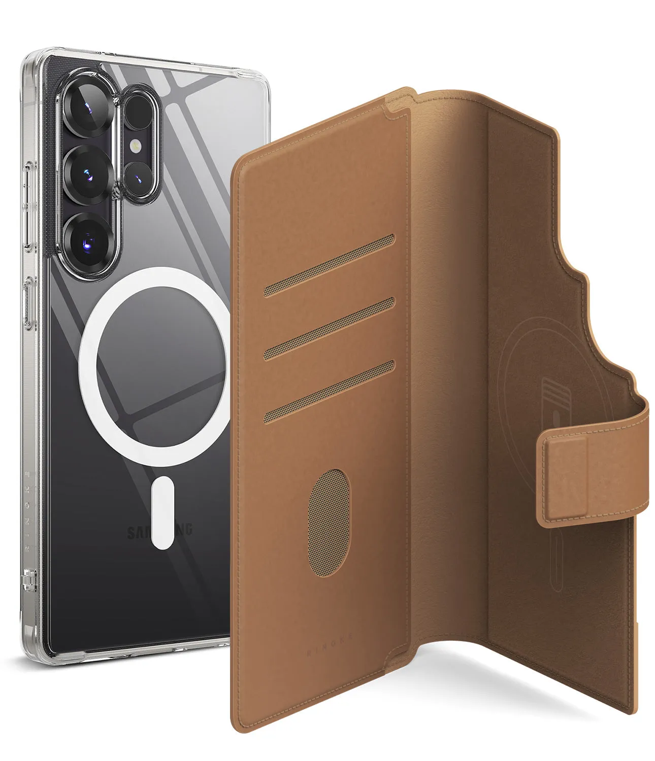 Trendy 2025 Galaxy S25 Ultra Case Combo | Folio Grip Wallet Magnetic   Fusion Magnetic  Stylish & Comfortable