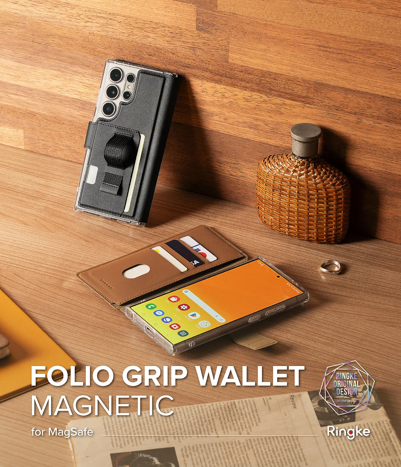 Trendy 2025 Galaxy S25 Ultra Case Combo | Folio Grip Wallet Magnetic   Fusion Magnetic  Stylish & Comfortable