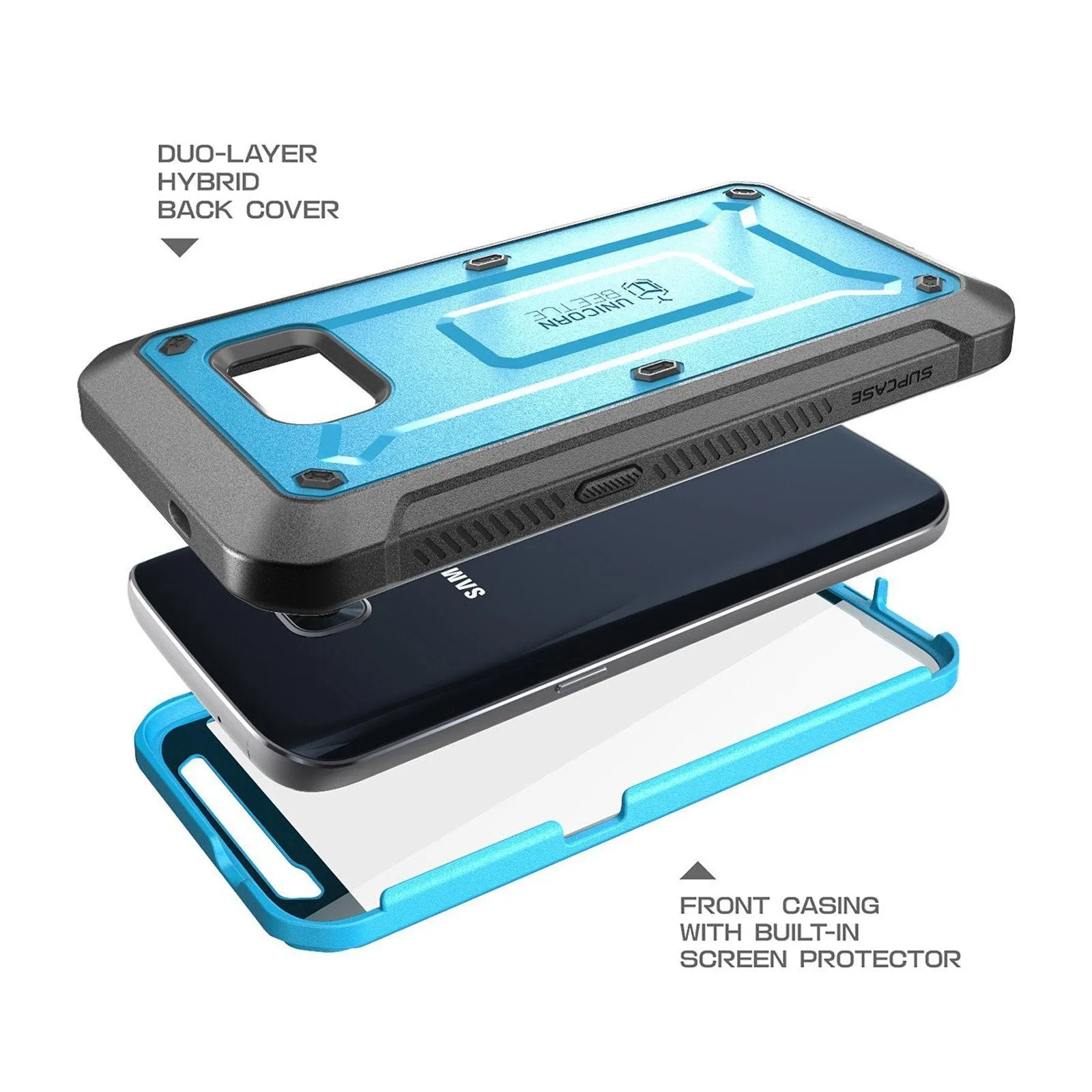 Trendy 2025 Galaxy S7 Unicorn Beetle Pro Full Body Rugged Holster Case-Blue  Almost Sold Out!