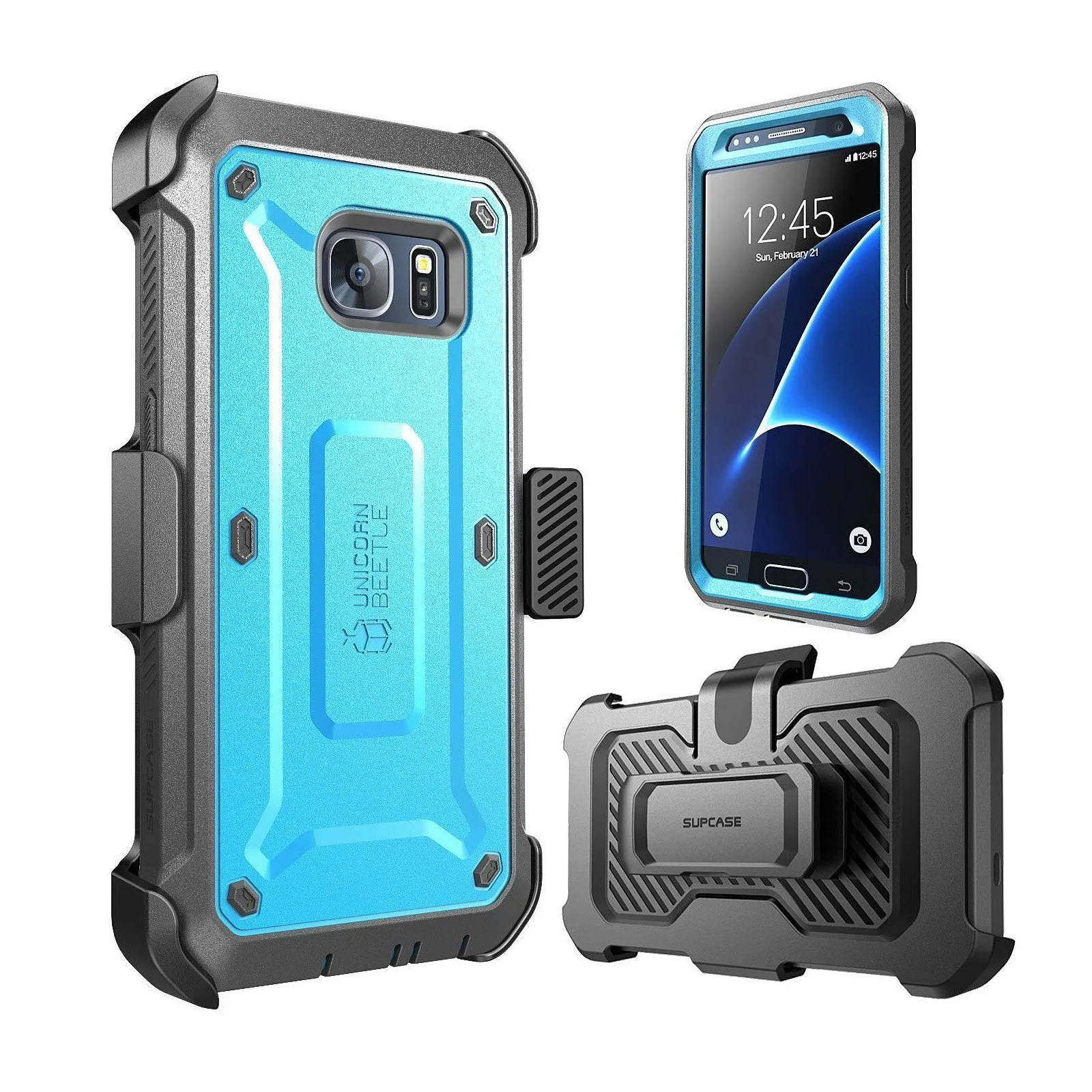 Trendy 2025 Galaxy S7 Unicorn Beetle Pro Full Body Rugged Holster Case-Blue  Almost Sold Out!