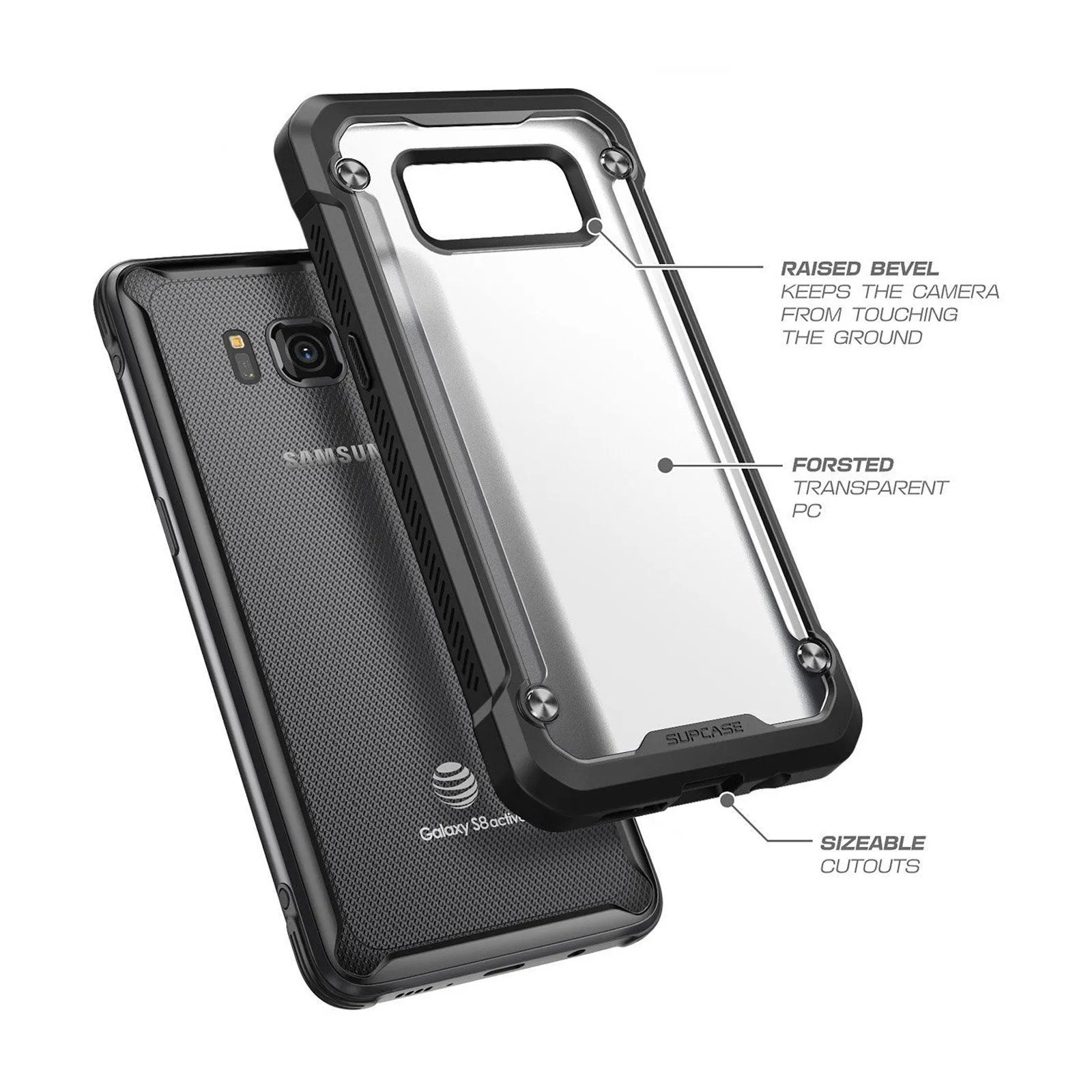 Trendy 2025 Galaxy S8 Active Unicorn Beetle Hybrid Protective Bumper Case-Frost  Stylish & Comfortable