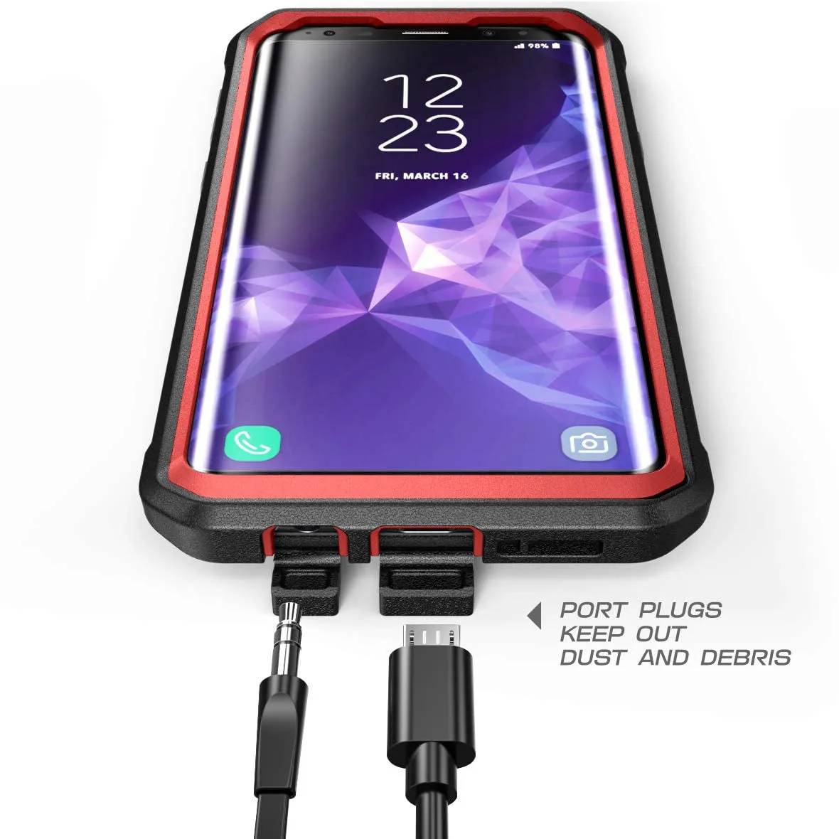Trendy 2025 Galaxy S9 Unicorn Beetle Pro Full Body Rugged Holster Case-Metallic Red  Limited Stock!