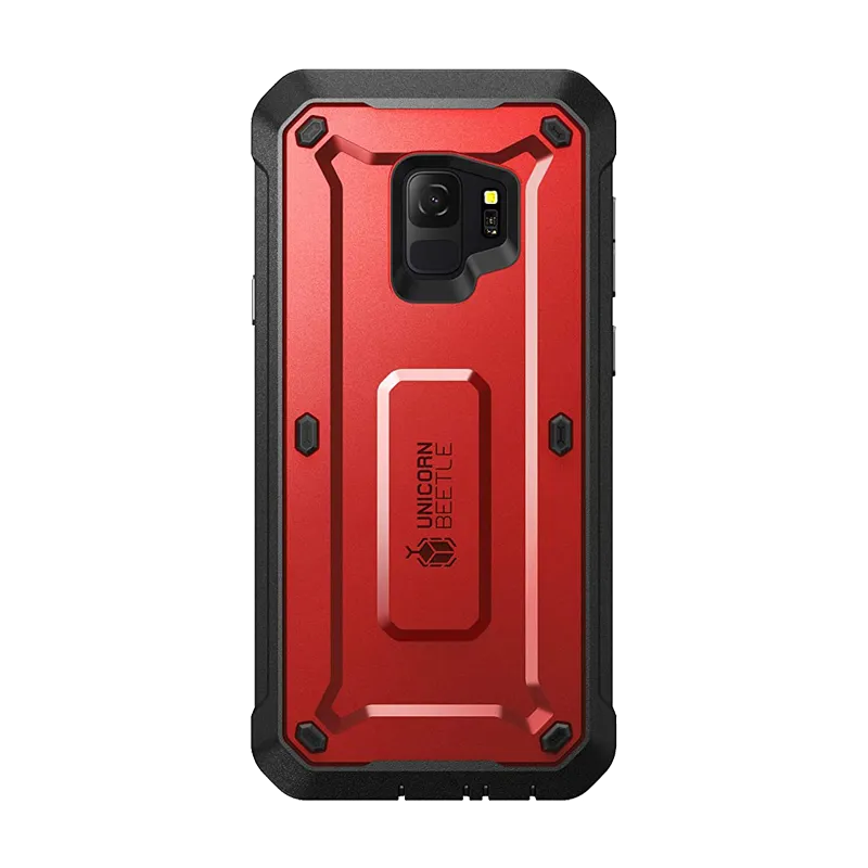 Trendy 2025 Galaxy S9 Unicorn Beetle Pro Full Body Rugged Holster Case-Metallic Red  Limited Stock!