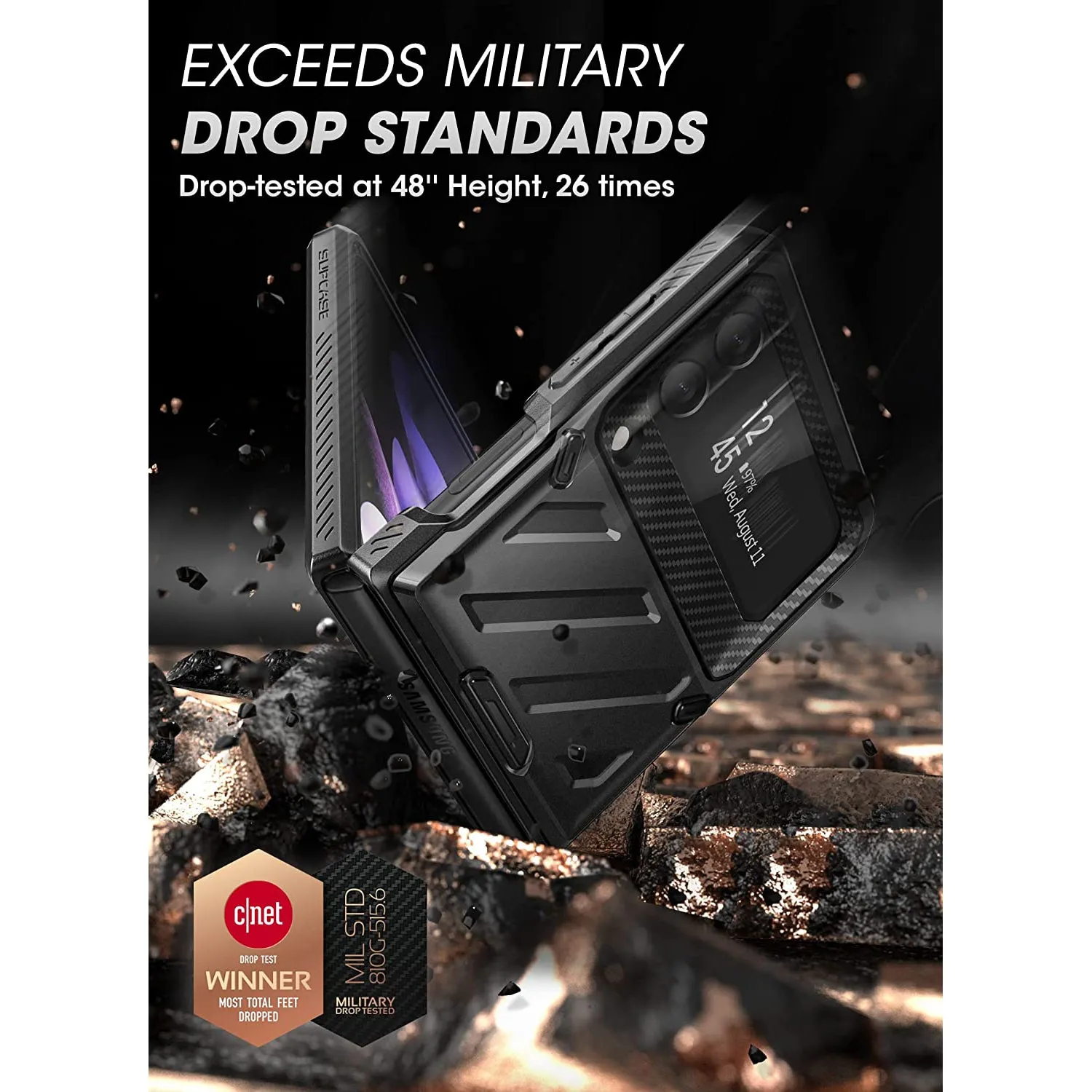 Trendy 2025 Galaxy Z Flip3 Unicorn Beetle PRO Rugged Case with Belt Clip-Black  Limited Availability!