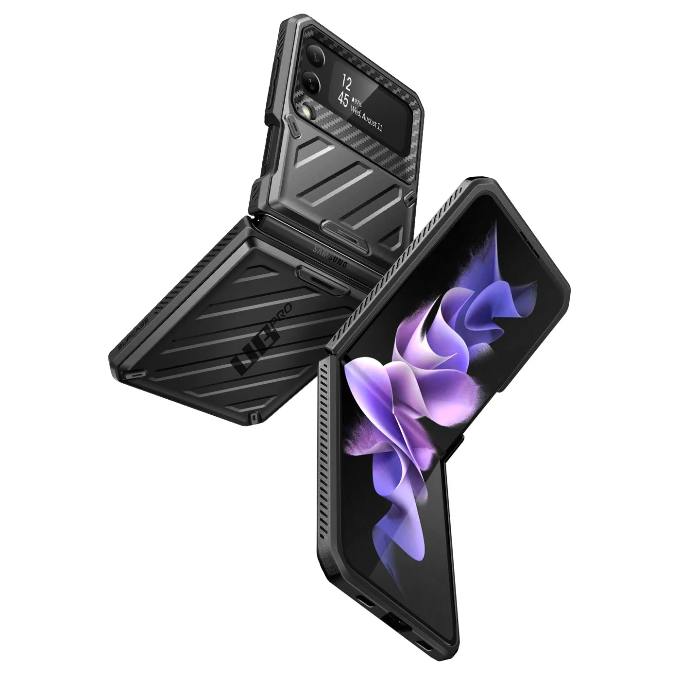 Trendy 2025 Galaxy Z Flip3 Unicorn Beetle PRO Rugged Case with Belt Clip-Black  Limited Availability!