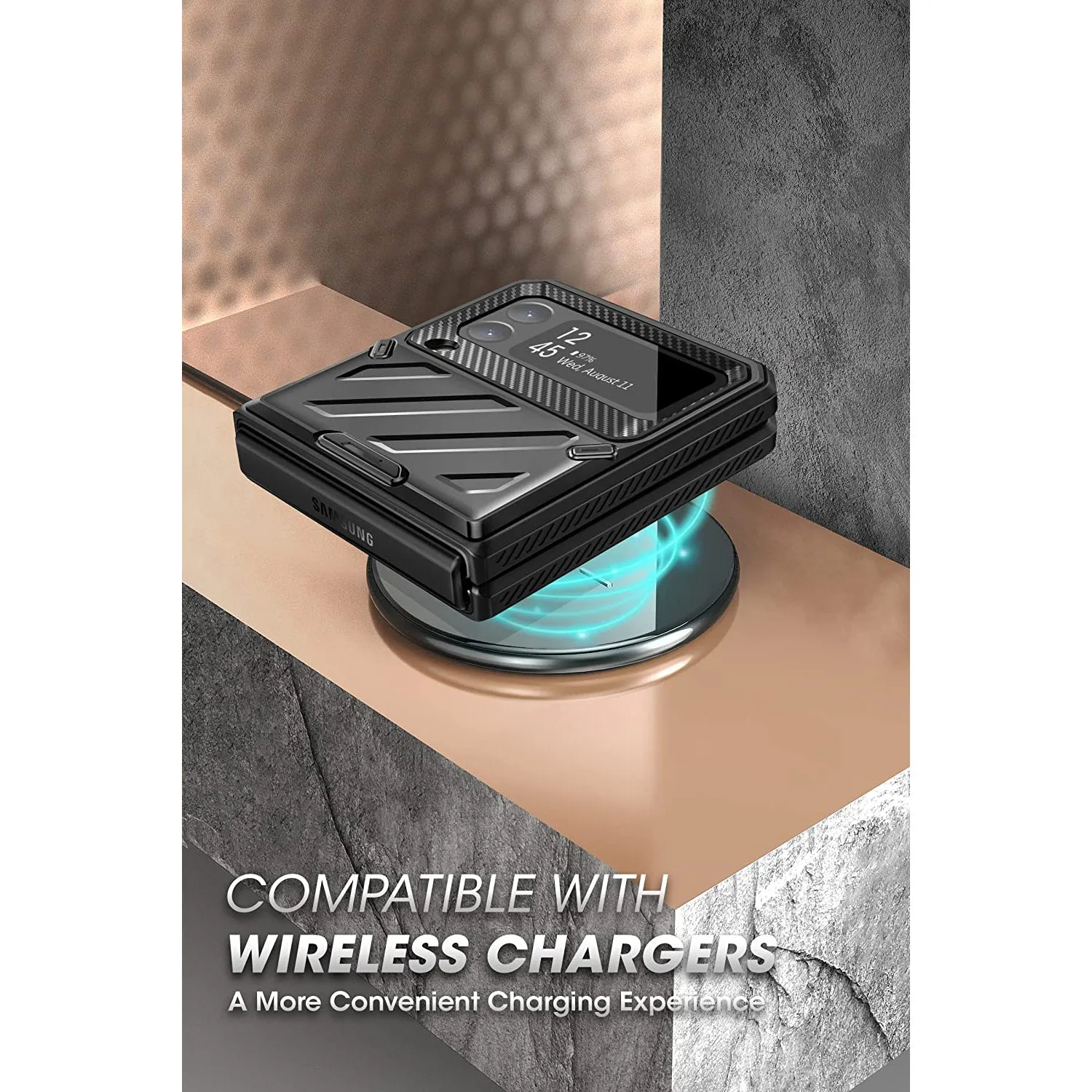 Trendy 2025 Galaxy Z Flip3 Unicorn Beetle PRO Rugged Case with Belt Clip-Black  Limited Availability!