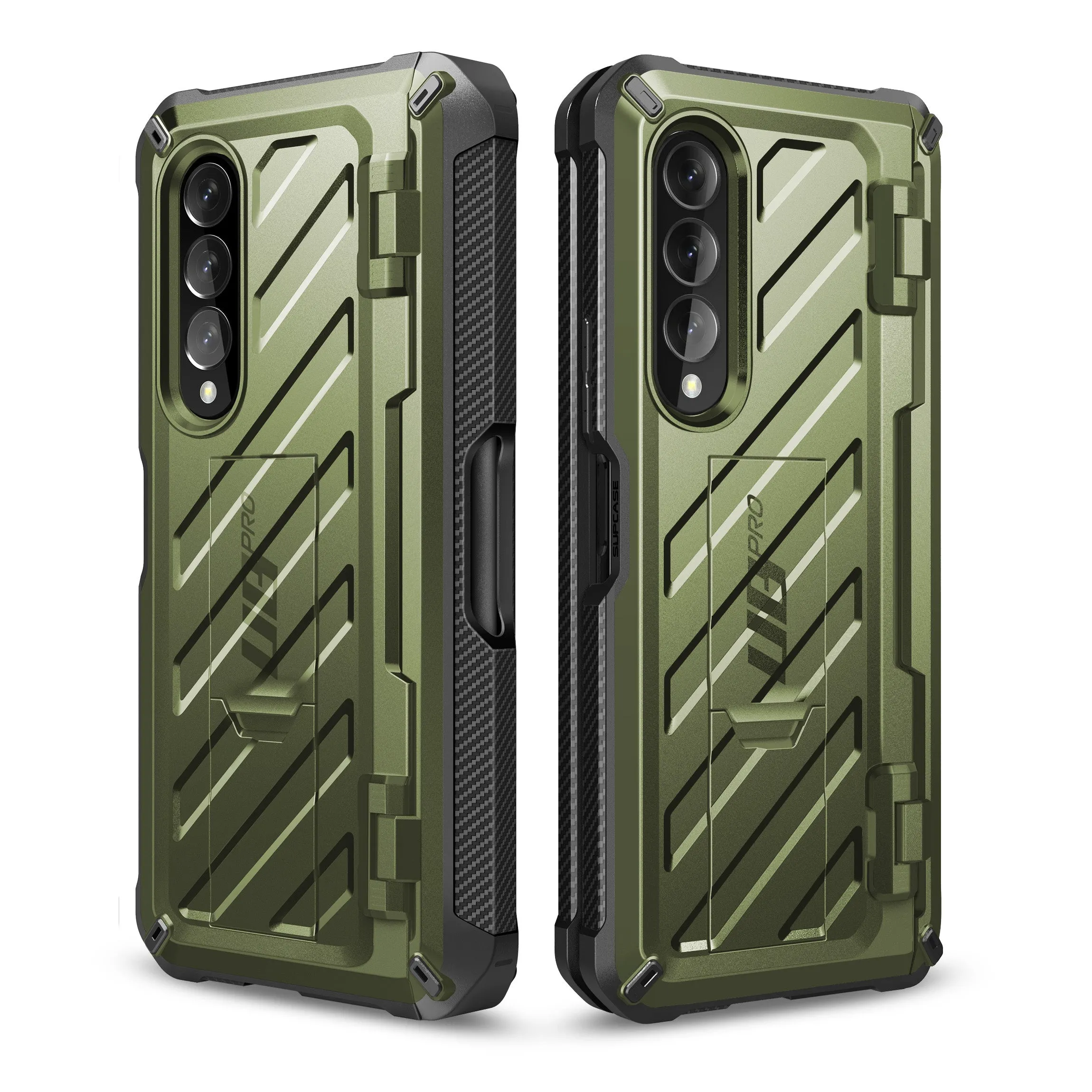 Trendy 2025 Galaxy Z Fold3 Unicorn Beetle PRO Rugged Case with S-Pen Holder-Dark Green  Last Few Pieces!