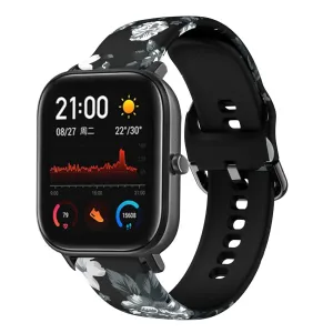 Trendy 2025 Grey Flower Xiaomi Amazfit GTS Strap  Dont Miss Out!