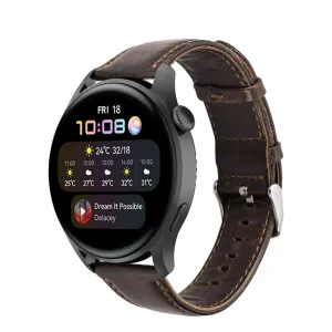 Trendy 2025 Huawei Watch 3 (Pro) Leather Strap (Dark Brown)  Limited Availability!
