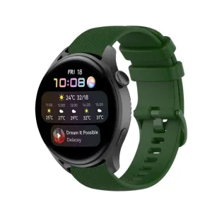 Trendy 2025 Huawei Watch 3 (Pro) Premium Silicone Strap (Army Green)  Today Only!