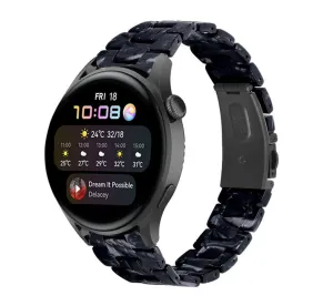 Trendy 2025 Huawei Watch 3 (Pro) Resin Strap (Black/White)  Last Few Pieces!