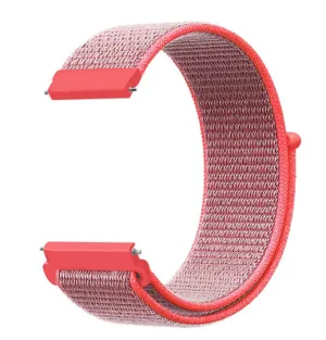 Trendy 2025 Huawei Watch 5 - 42mm Nylon Strap (Pink/Red)  Today Only!