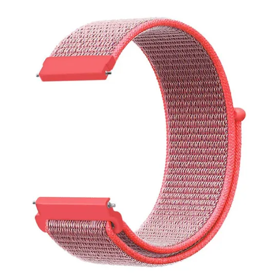 Trendy 2025 Huawei Watch 5 - 42mm Nylon Strap (Pink/Red)  Today Only!
