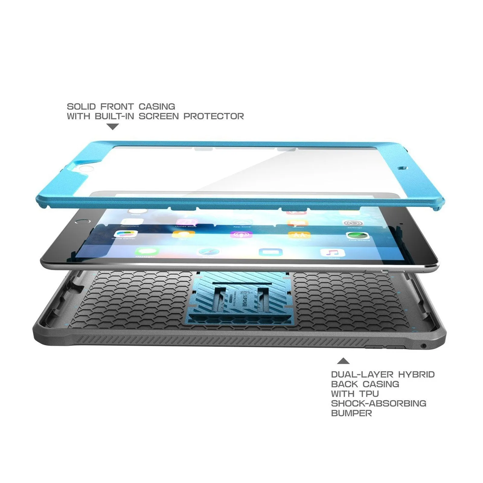 Trendy 2025 iPad 9.7 inch Unicorn Beetle Pro Full-Body Case-Blue  Today Only!