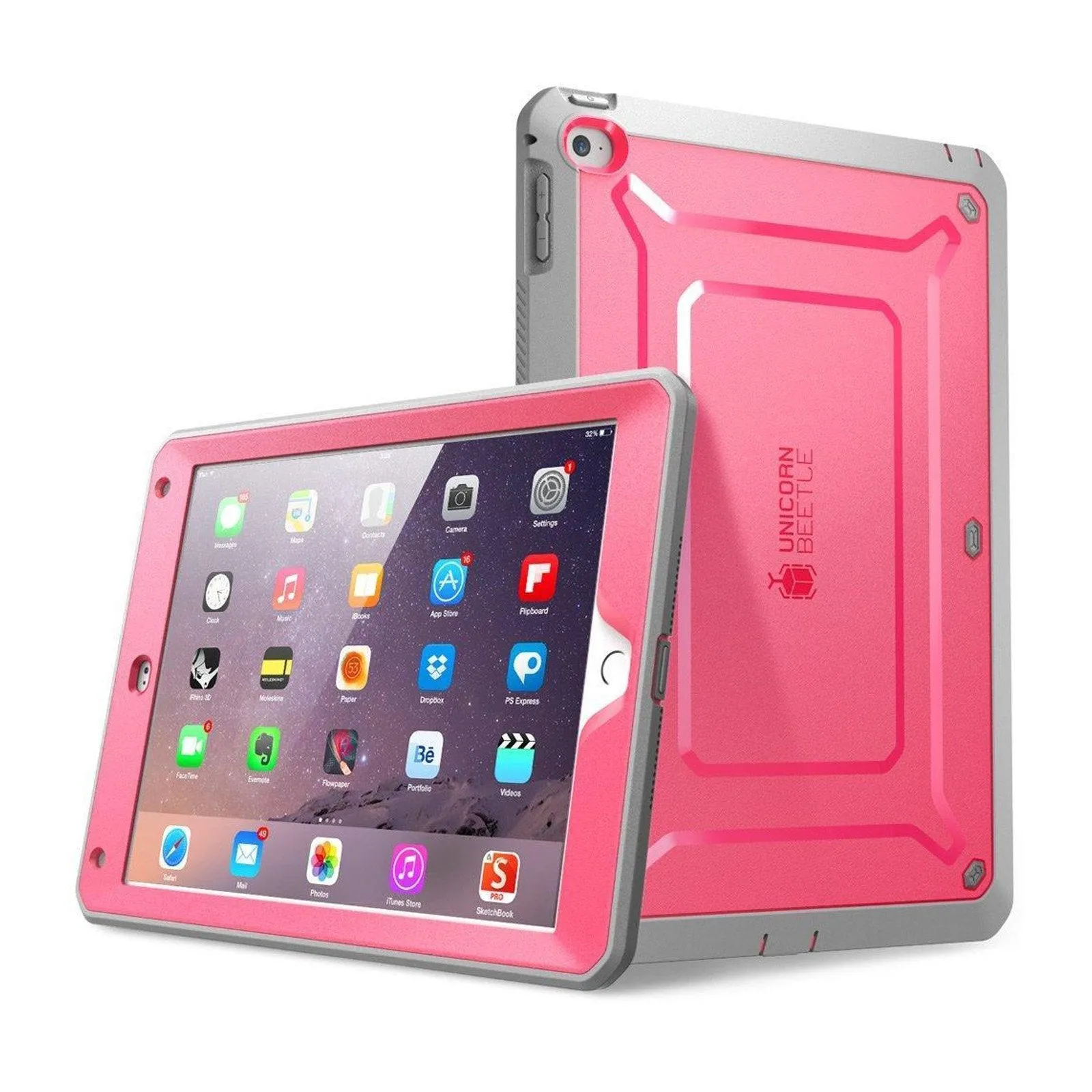 Trendy 2025 iPad Air 2 Unicorn Beetle Pro Full-Body Protective Case-Pink  Limited Release!