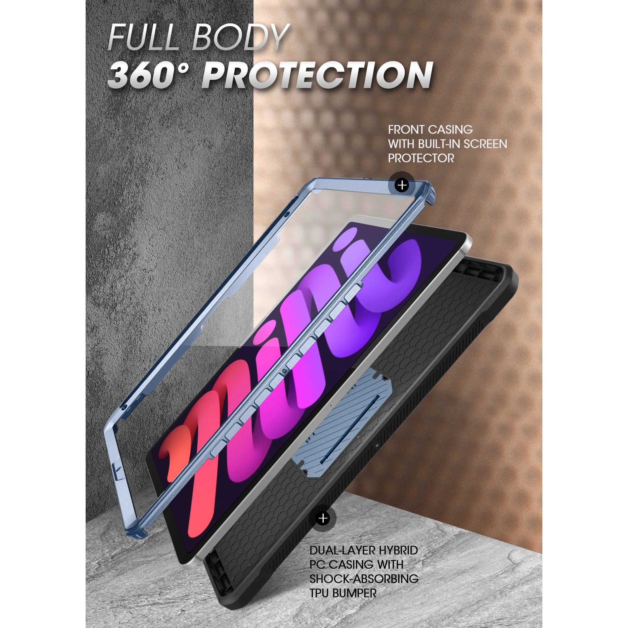 Trendy 2025 iPad mini 6 Unicorn Beetle PRO Shockproof Rugged Case-Metallic Blue  Almost Sold Out!