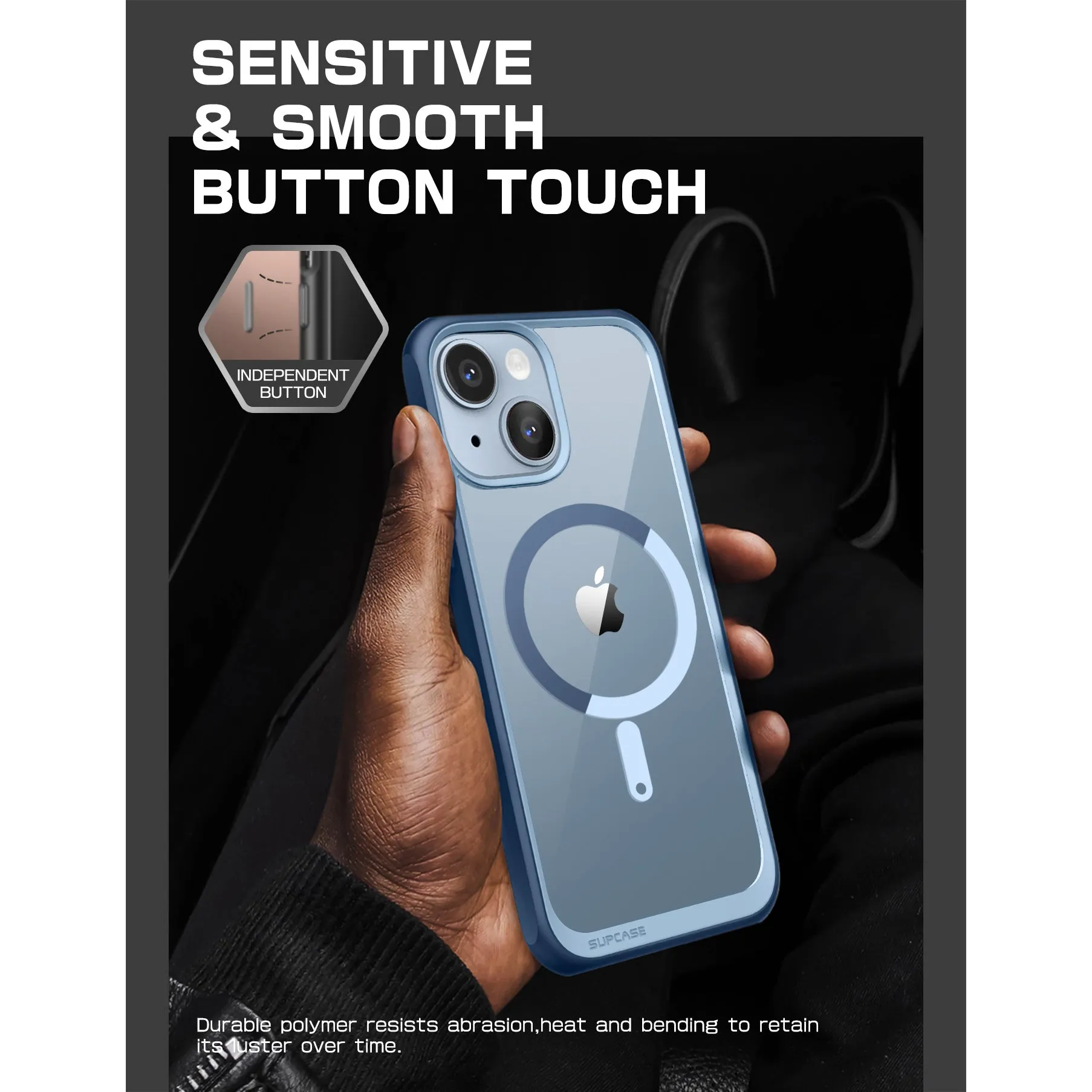 Trendy 2025 iPhone 14 Plus 6.7 inch Unicorn Beetle MAG Slim Clear MagSafe Case-Blue  Limited Availability!