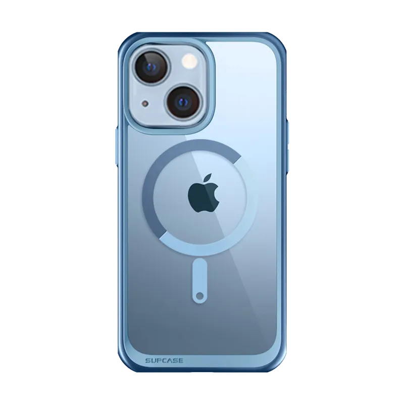 Trendy 2025 iPhone 14 Plus 6.7 inch Unicorn Beetle MAG Slim Clear MagSafe Case-Blue  Limited Availability!