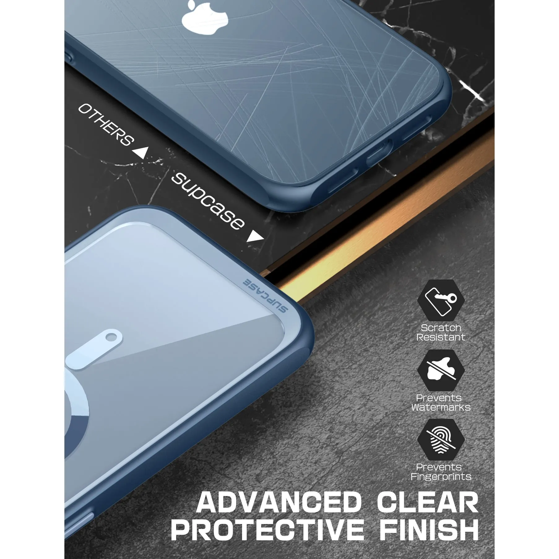Trendy 2025 iPhone 14 Plus 6.7 inch Unicorn Beetle MAG Slim Clear MagSafe Case-Blue  Limited Availability!