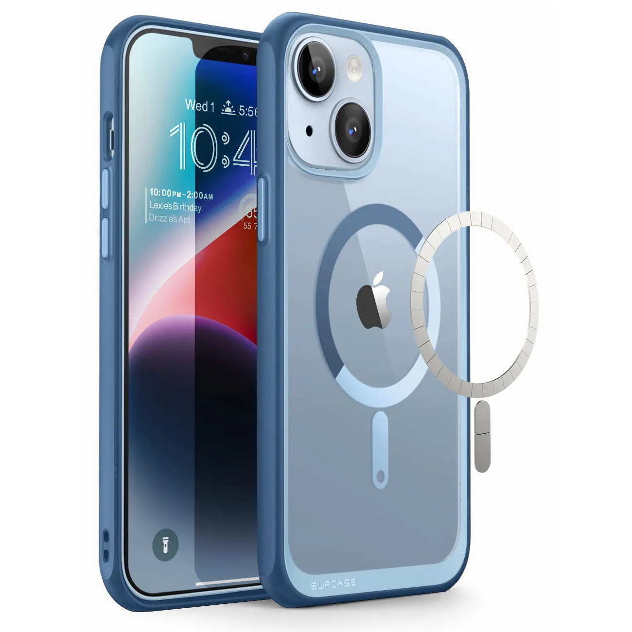 Trendy 2025 iPhone 14 Plus 6.7 inch Unicorn Beetle MAG Slim Clear MagSafe Case-Blue  Limited Availability!
