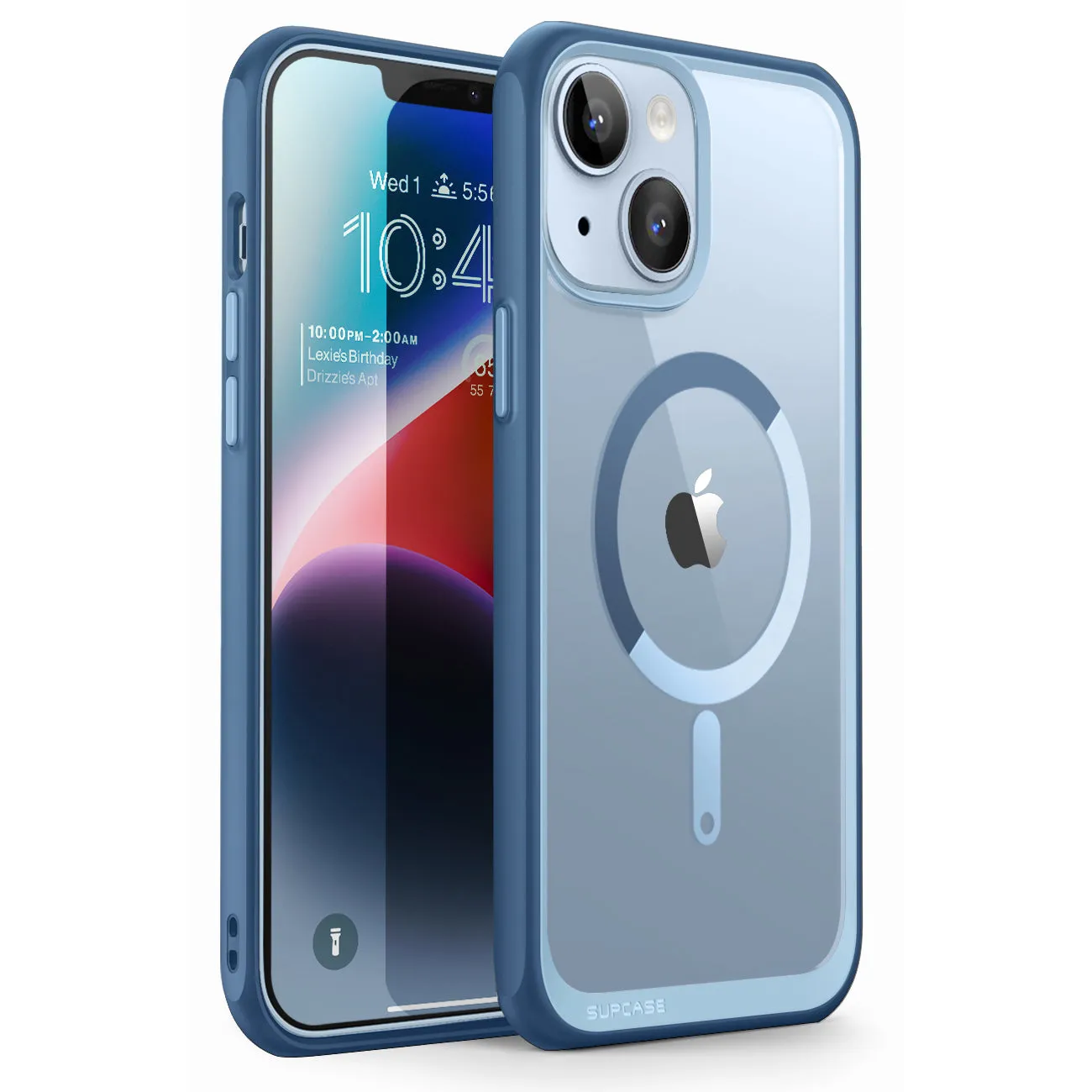 Trendy 2025 iPhone 14 Plus 6.7 inch Unicorn Beetle MAG Slim Clear MagSafe Case-Blue  Limited Availability!