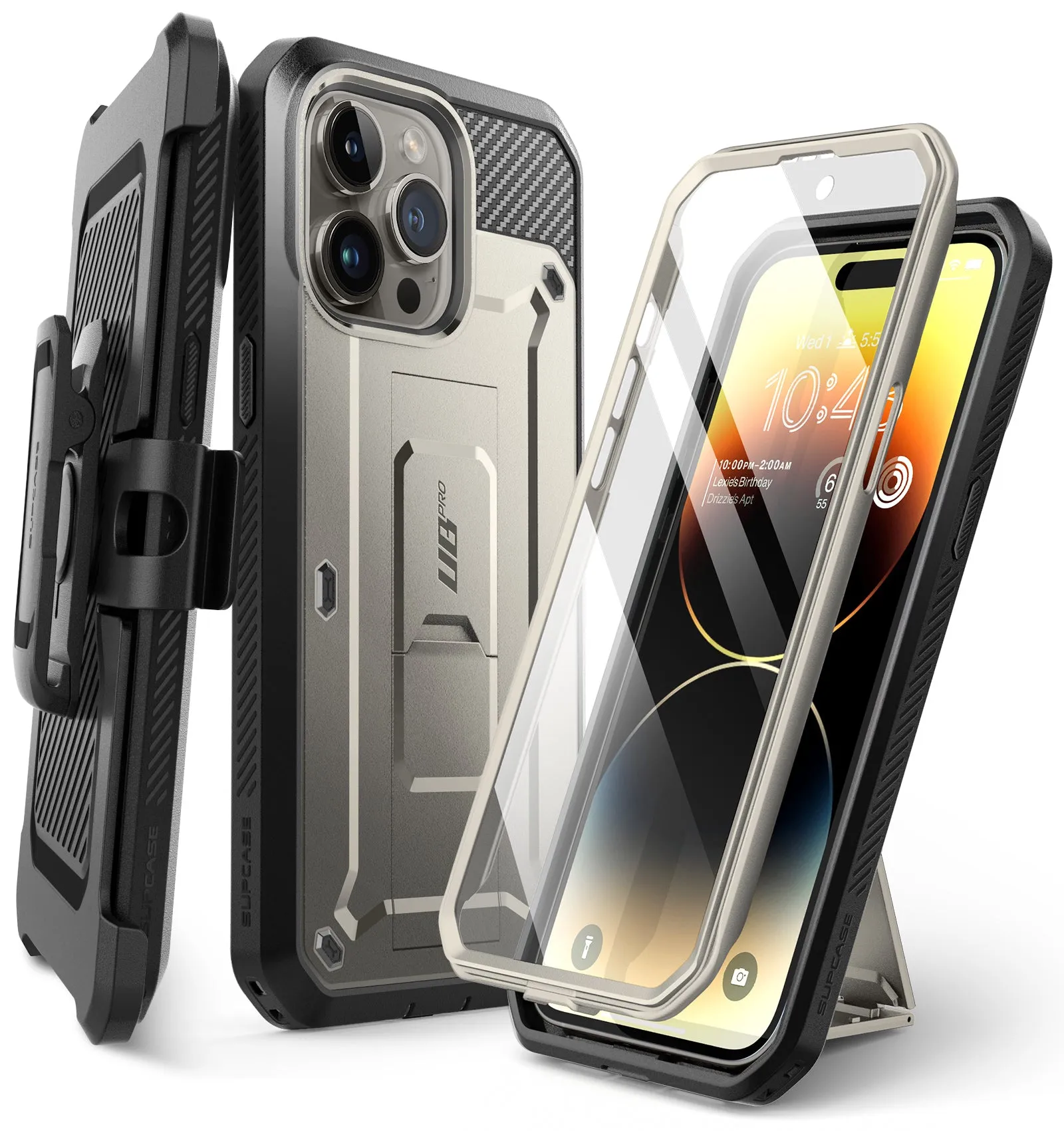Trendy 2025 iPhone 15 Pro 6.1 inch Unicorn Beetle Pro Rugged Case-Titan Gray  Last Chance!