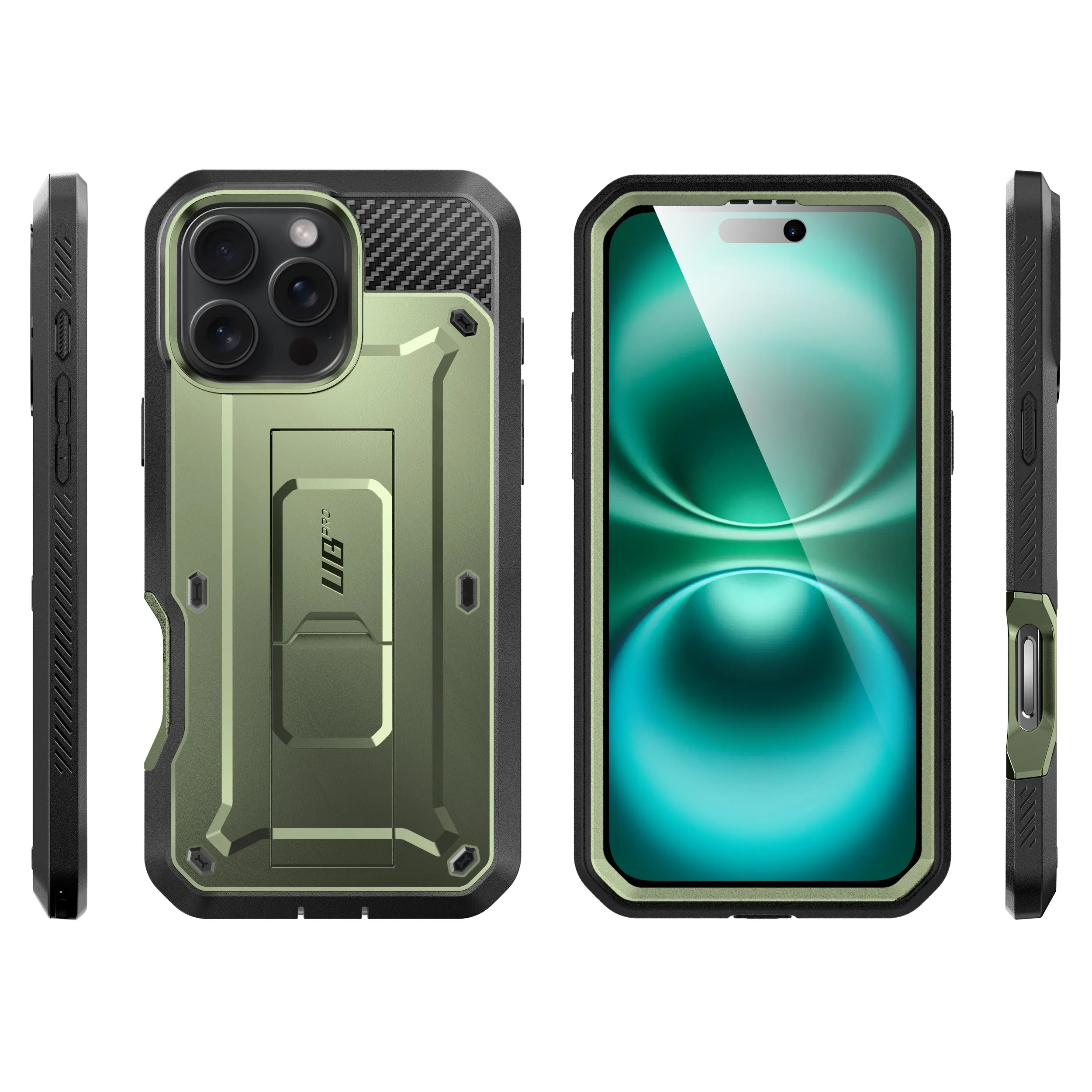 Trendy 2025 iPhone 16 Pro Max 6.9 inch Unicorn Beetle PRO Rugged Case-Dark Green  Limited Stock!