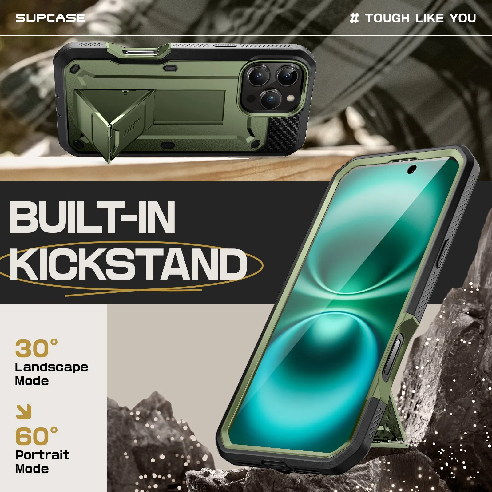 Trendy 2025 iPhone 16 Pro Max 6.9 inch Unicorn Beetle PRO Rugged Case-Dark Green  Limited Stock!