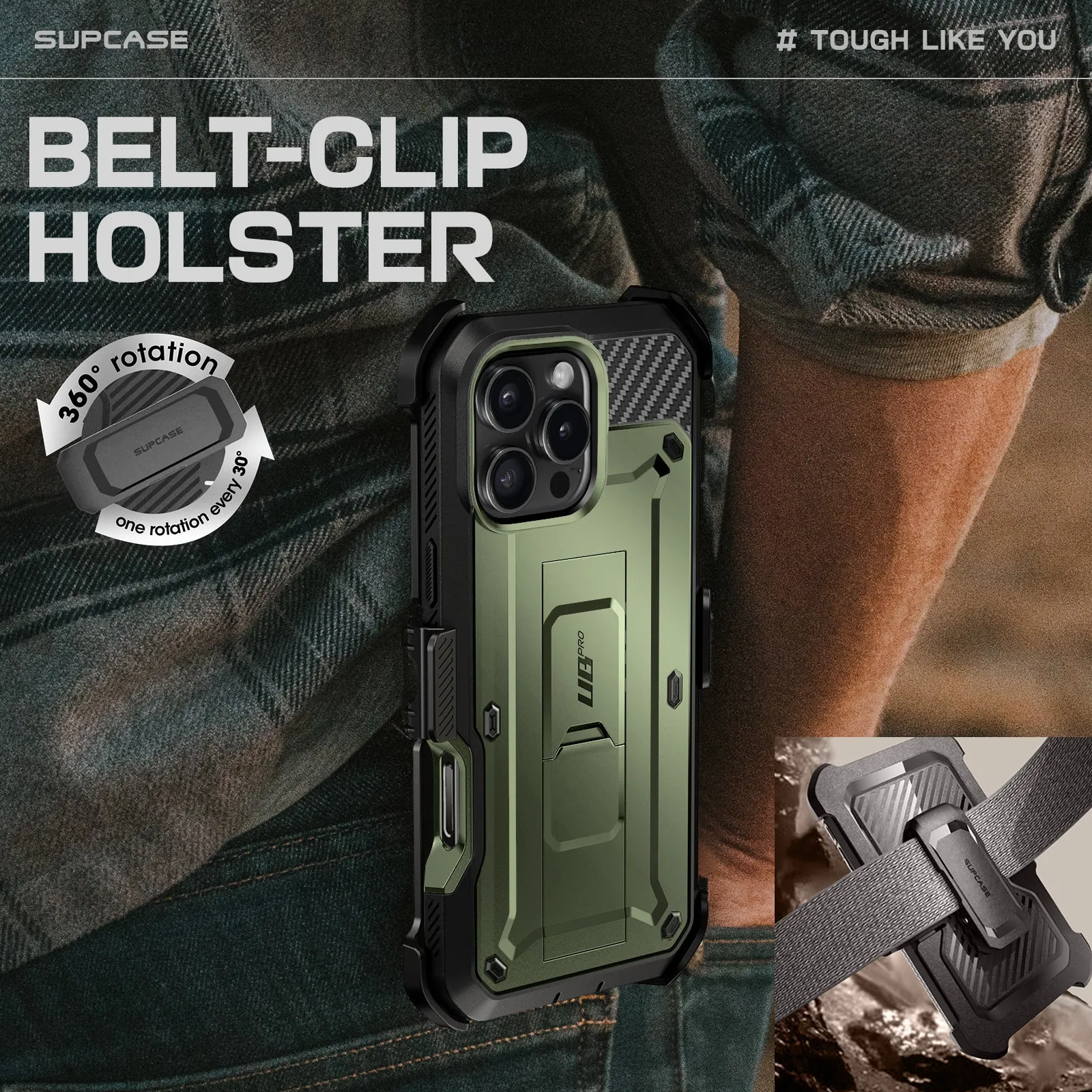 Trendy 2025 iPhone 16 Pro Max 6.9 inch Unicorn Beetle PRO Rugged Case-Dark Green  Limited Stock!