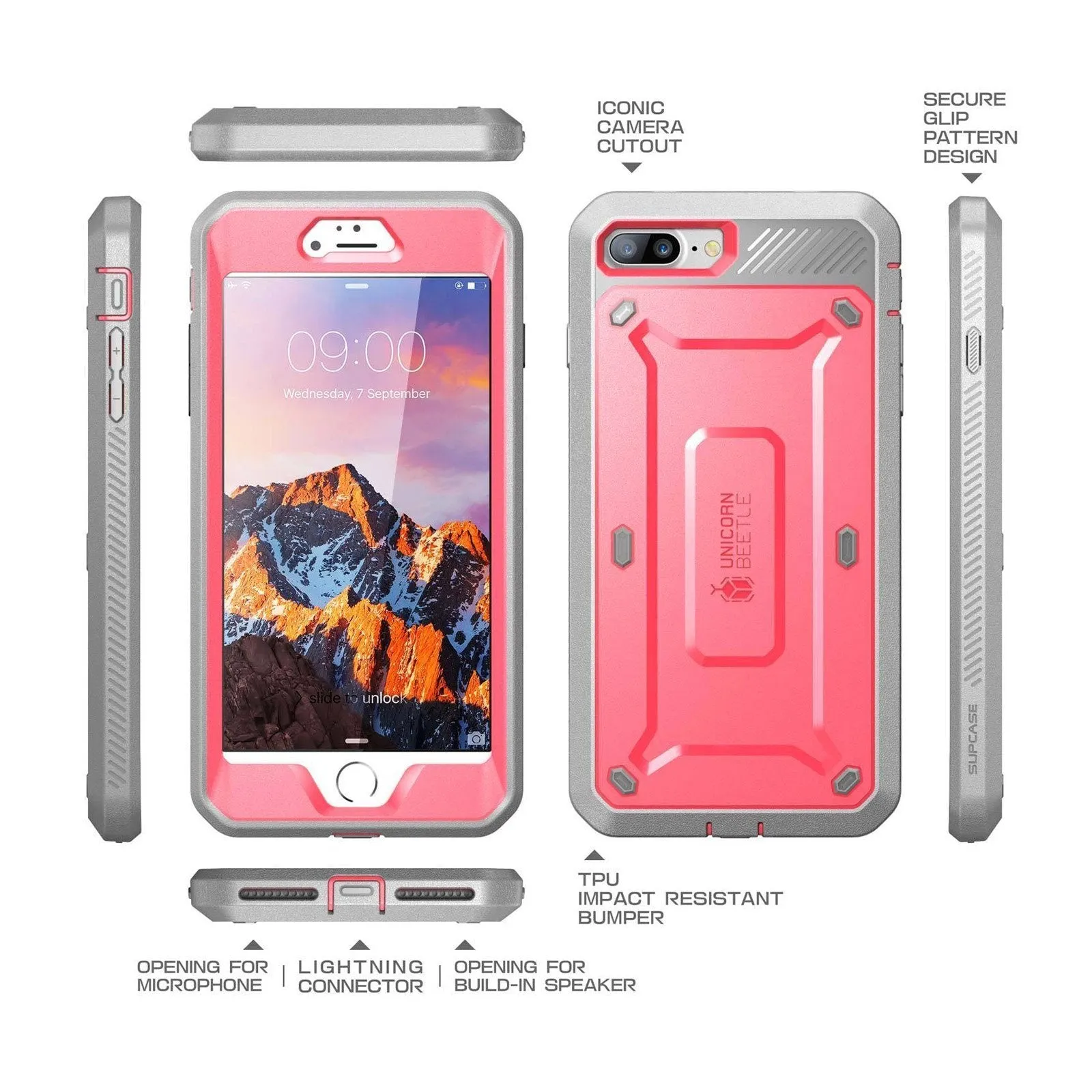 Trendy 2025 iPhone 7 Unicorn Beetle Pro Holster Case-Pink  Dont Miss Out!